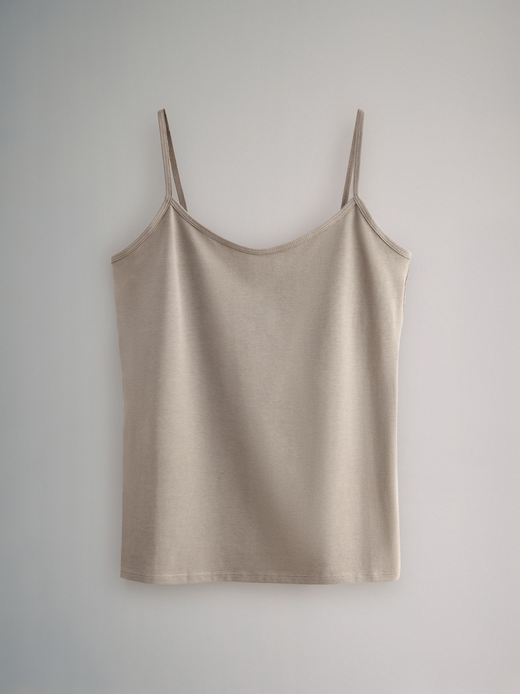 Black/Nude/White - 5 Pack Thin Strap Vest Tops - Image 4 of 7
