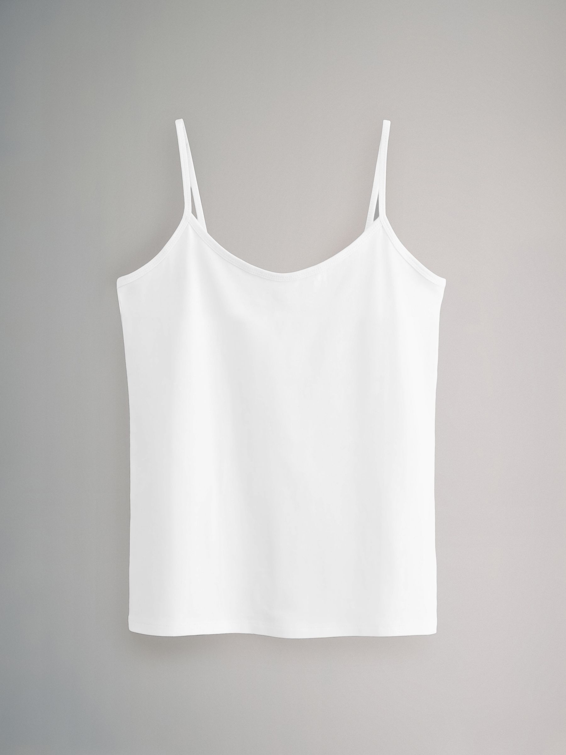 Black/Nude/White - 5 Pack Thin Strap Vest Tops - Image 6 of 7