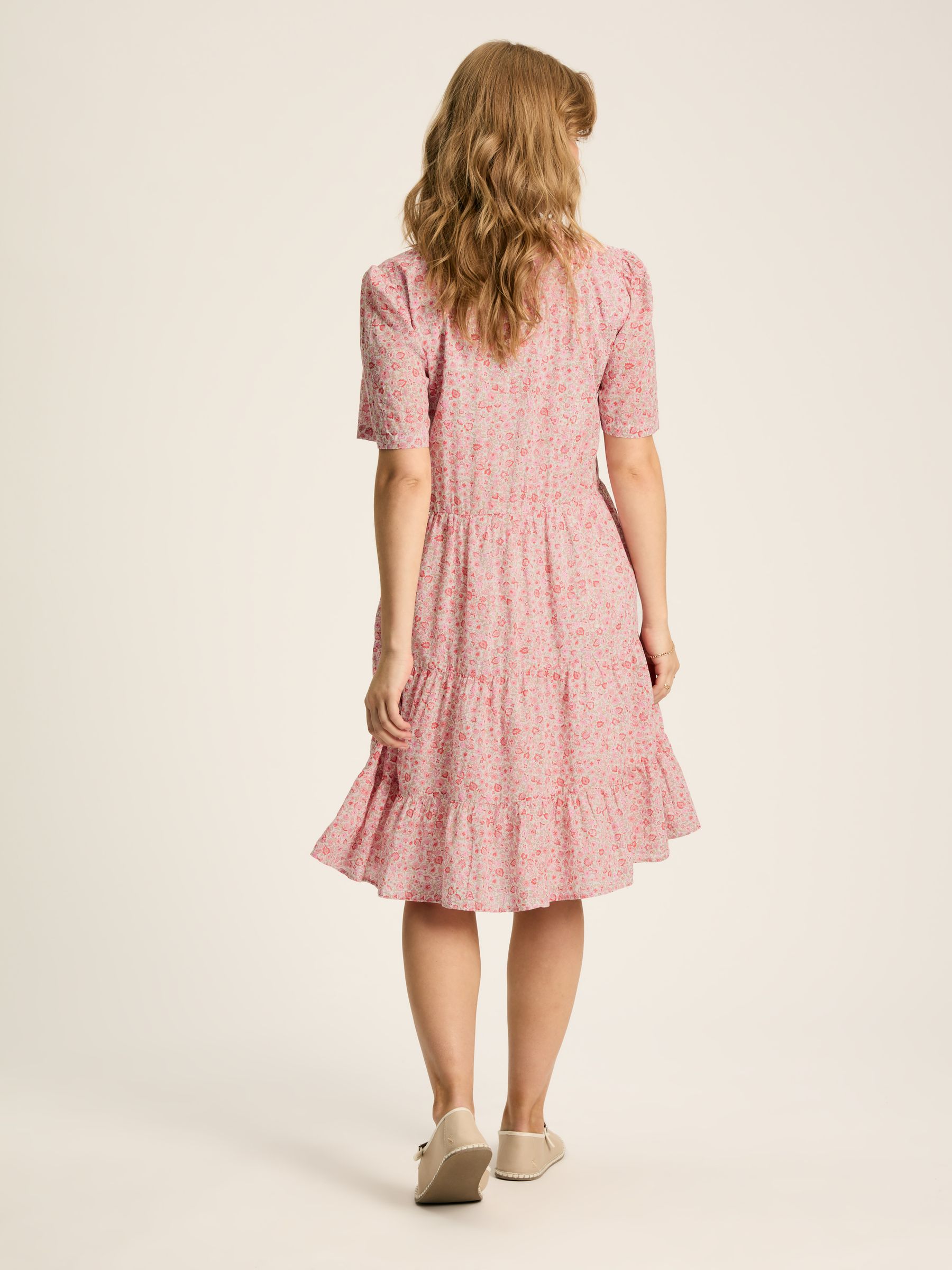 Ariella Pink Cotton Dress - Image 2 of 6 Ariella Pink Cotton Dress - Image 2 of 6