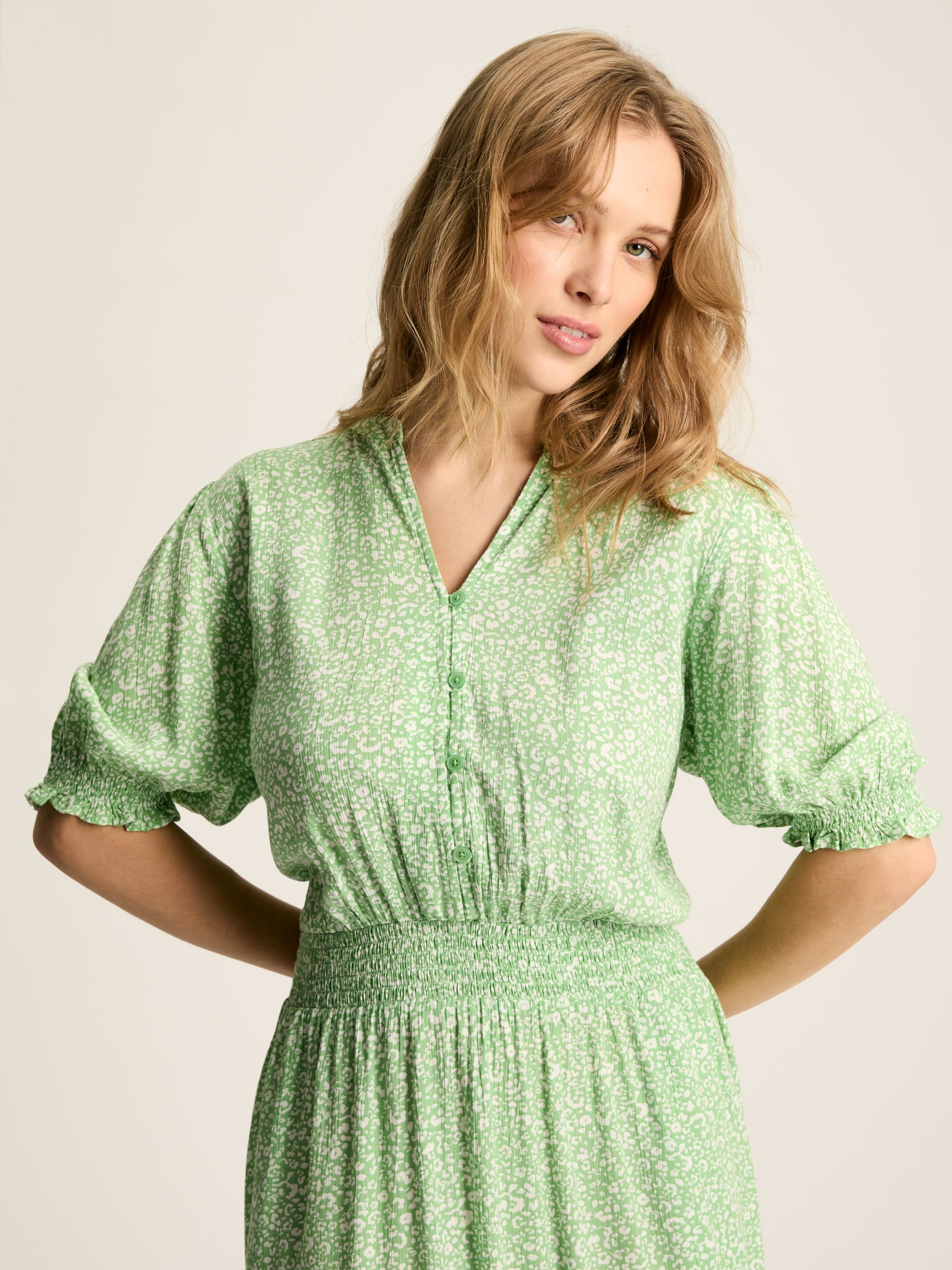 Laurie Green Viscose Midi Dress - Image 3 of 5