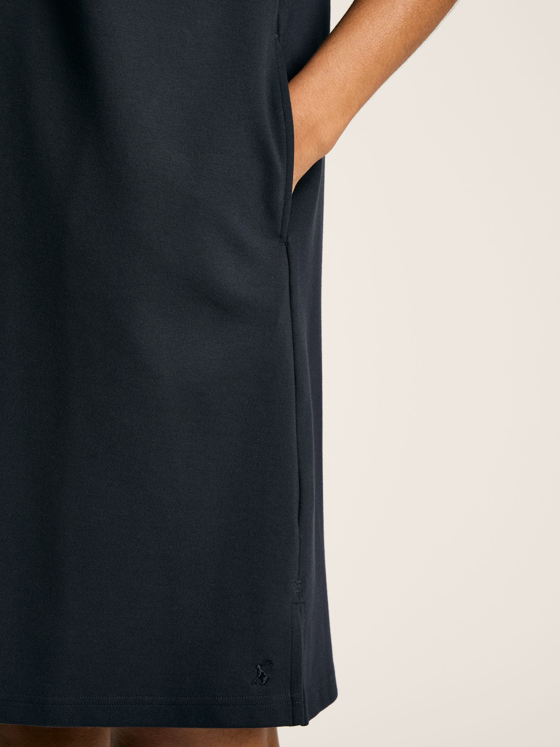 Effy Navy Blue Ponte Polo Mini Dress - Image 4 of 6