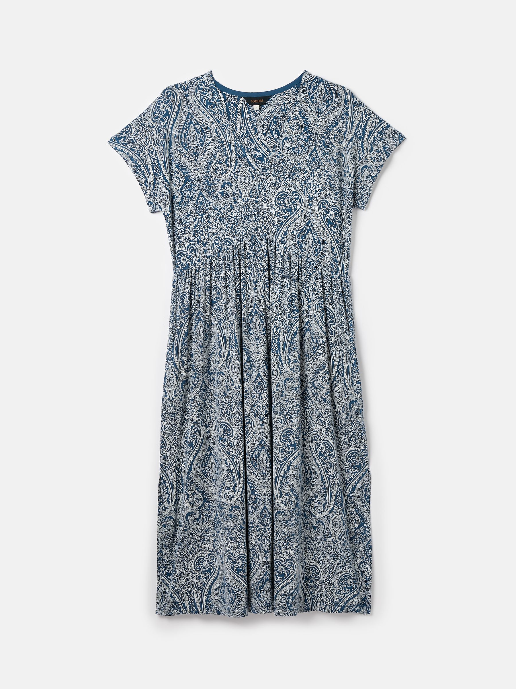 Nia Blue Jersey V-Neck Beach Dress - Image 7 of 7