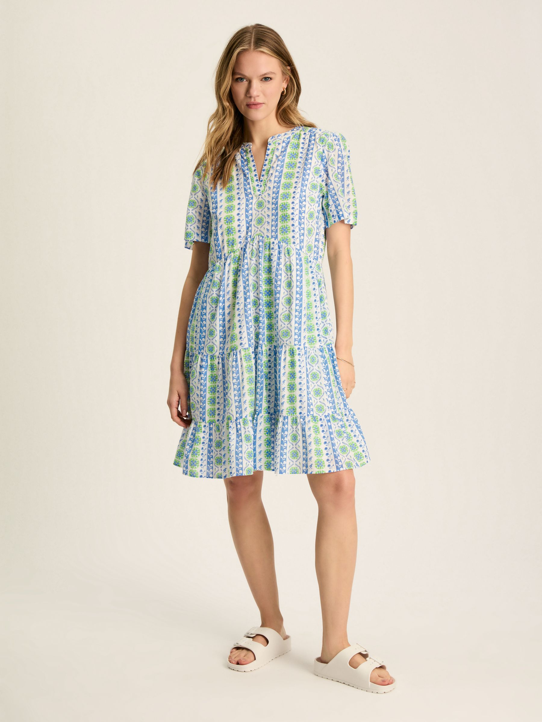 Ariella Blue Cotton Dress | Joules