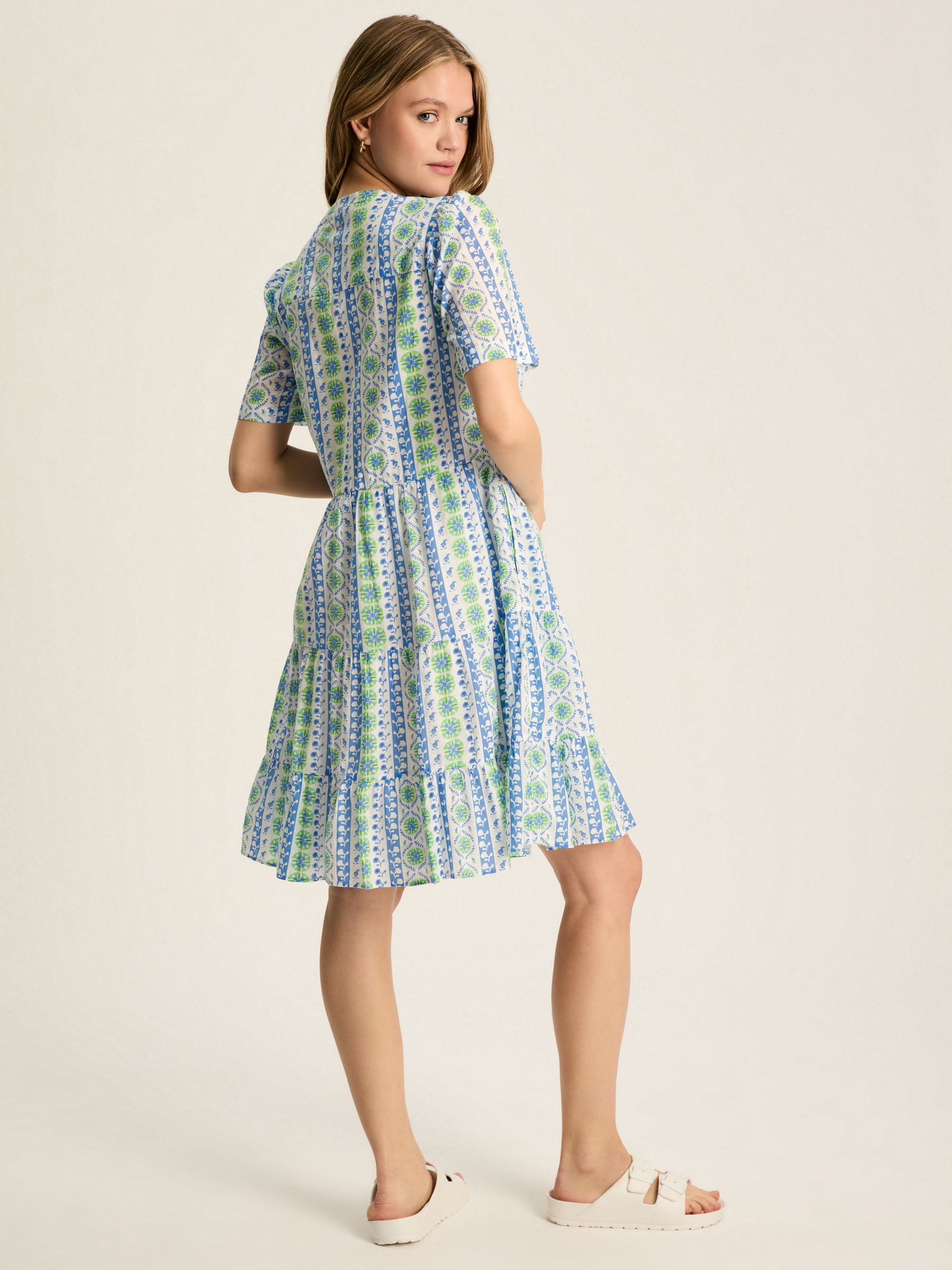 Ariella Blue Cotton Dress - Image 2 of 5