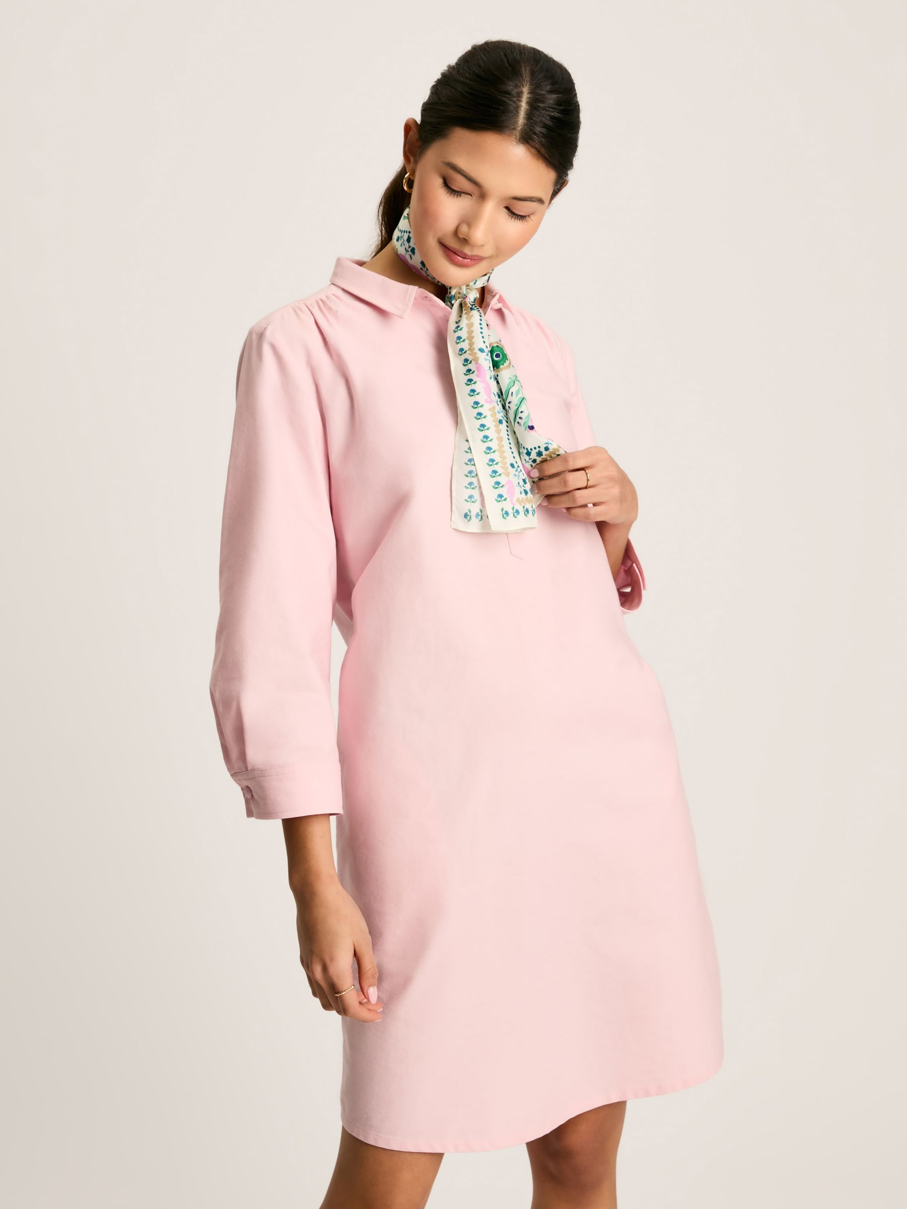 Marlowe Pink Dress with Shirt/ Nehru Collar - Image 2 of 7