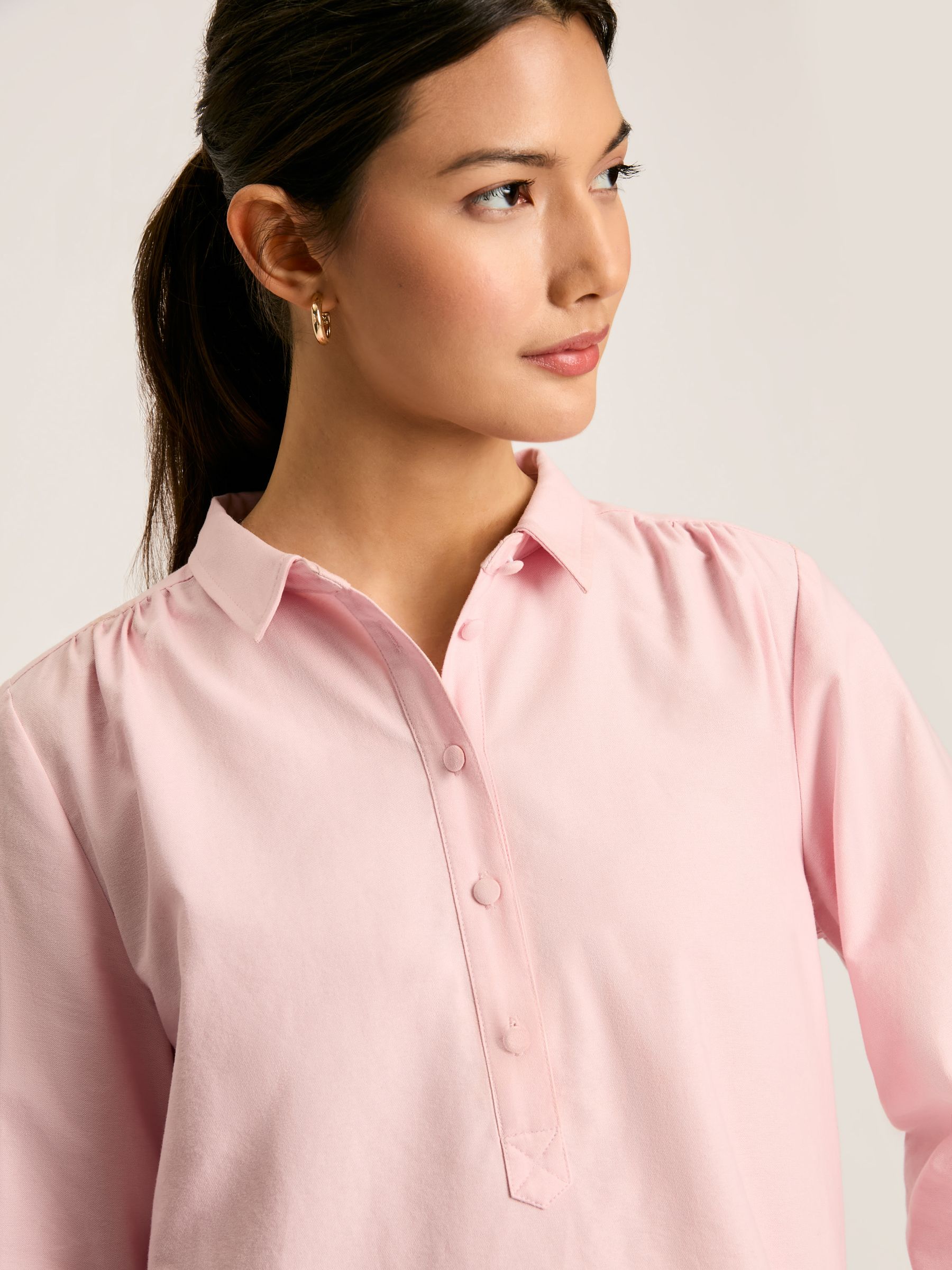 Marlowe Pink Dress with Shirt/ Nehru Collar - Image 6 of 7