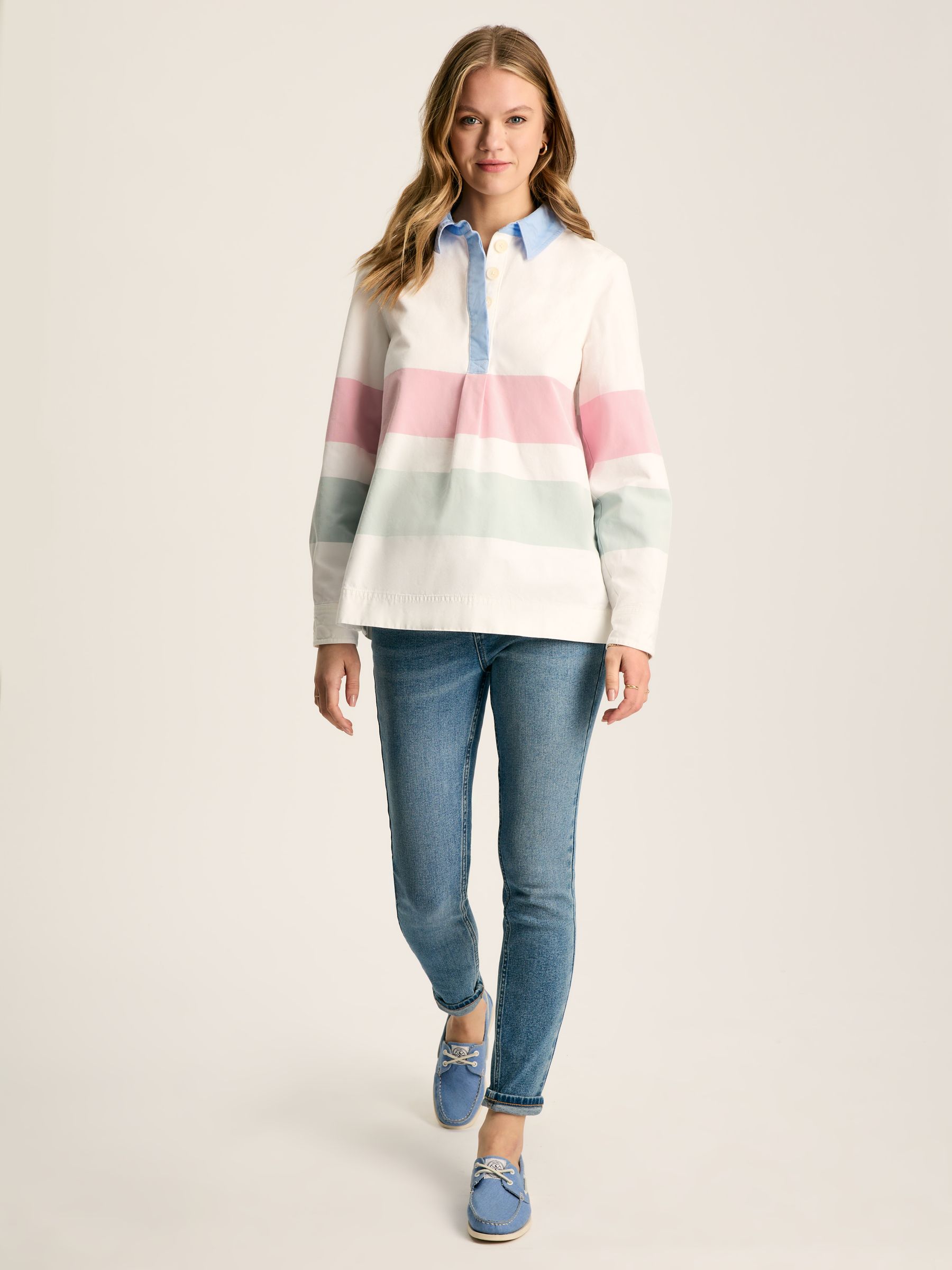Brinley Chalk White Cotton Deck Shirt - Image 3 of 8