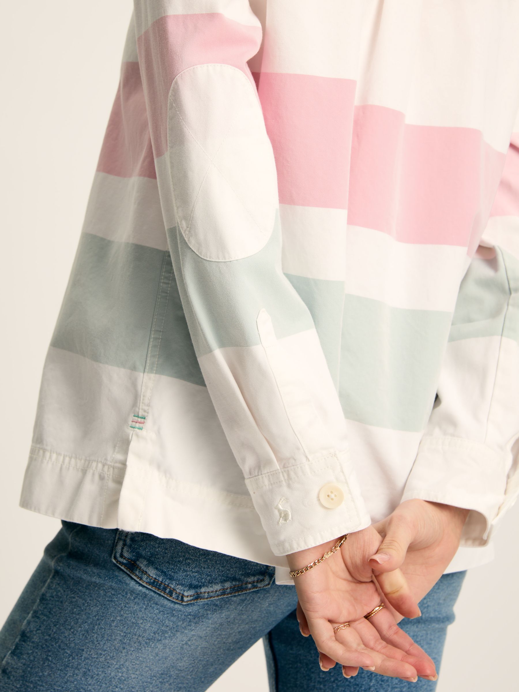 Brinley Chalk White Cotton Deck Shirt - Image 4 of 8