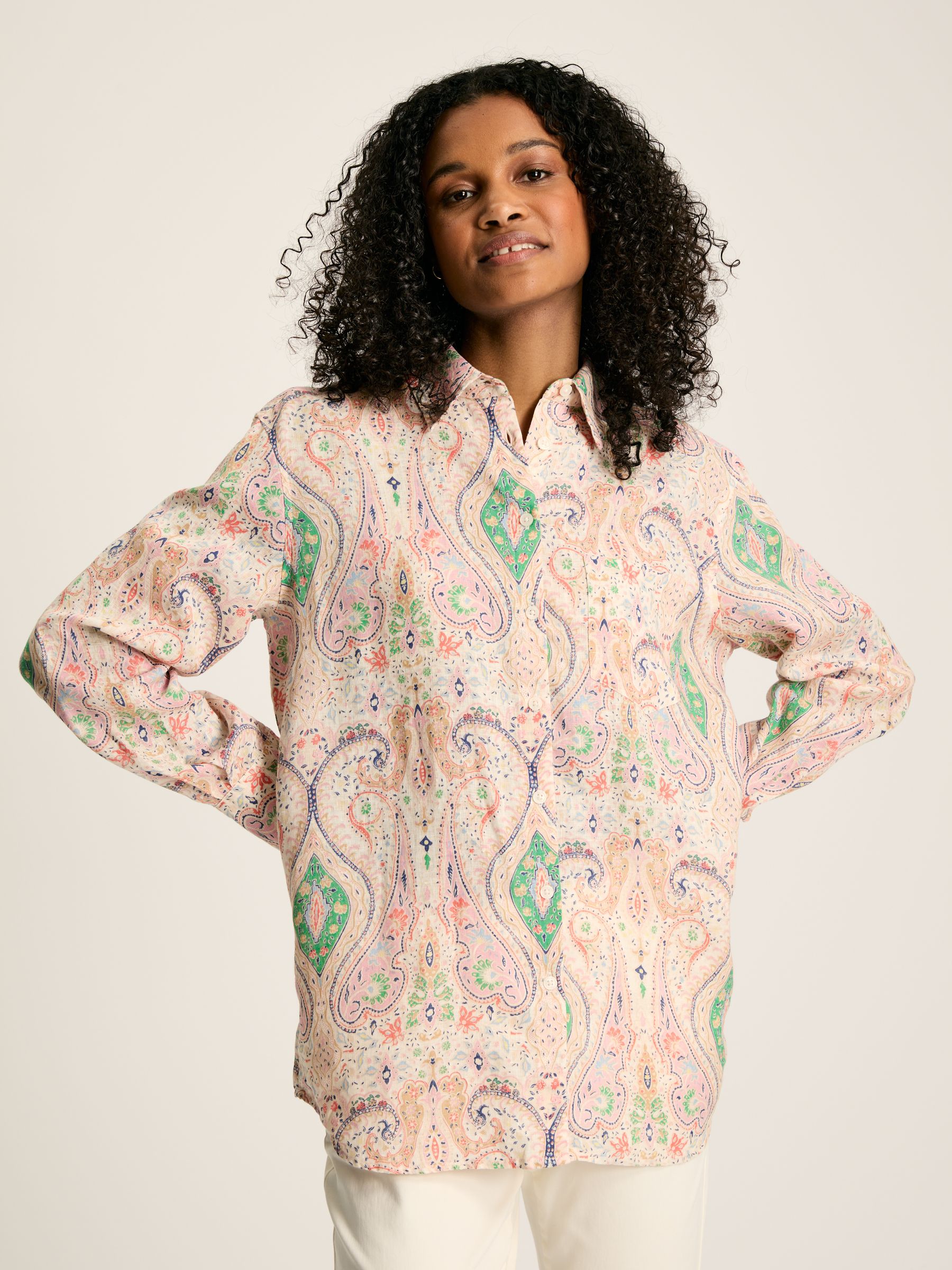 Amilla Multi 100% Linen Shirt - Image 1 of 10