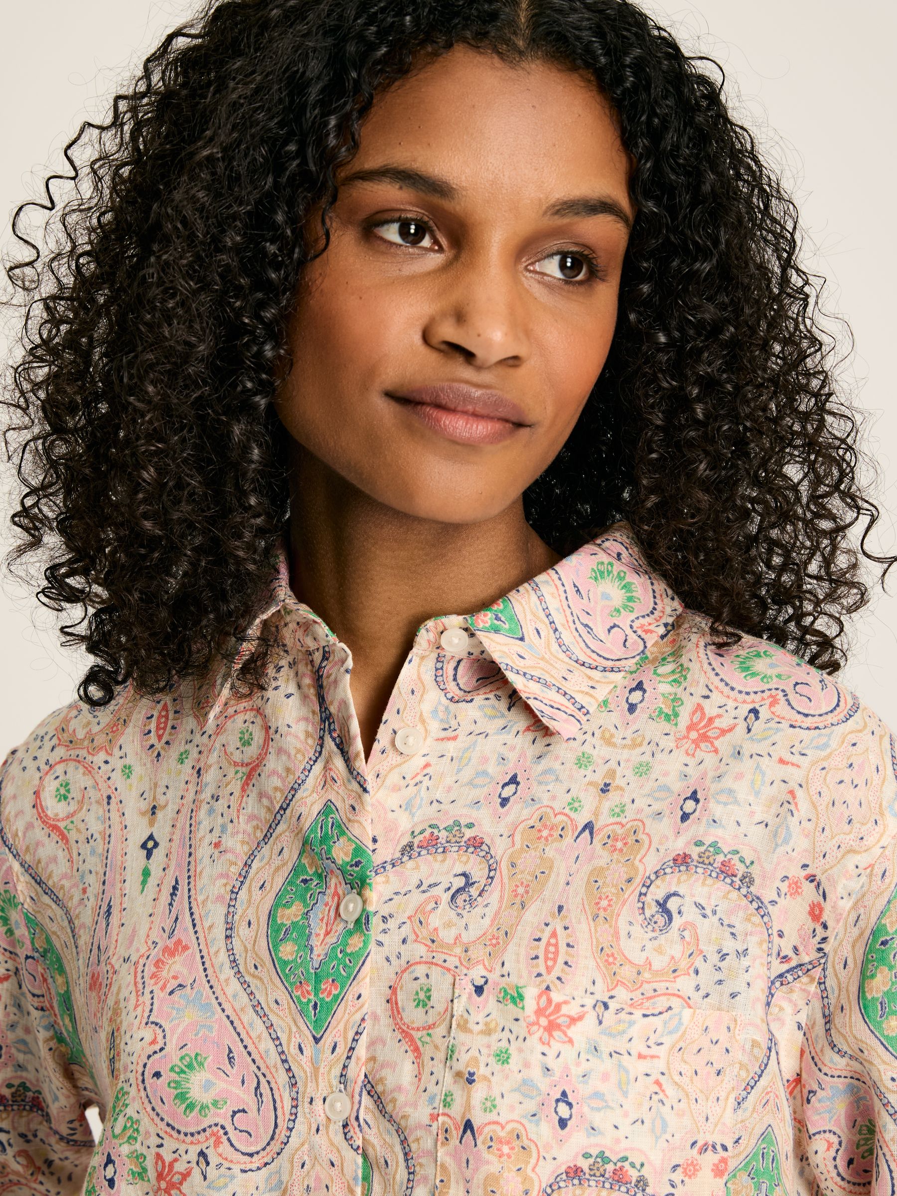 Amilla Multi 100% Linen Shirt - Image 6 of 10