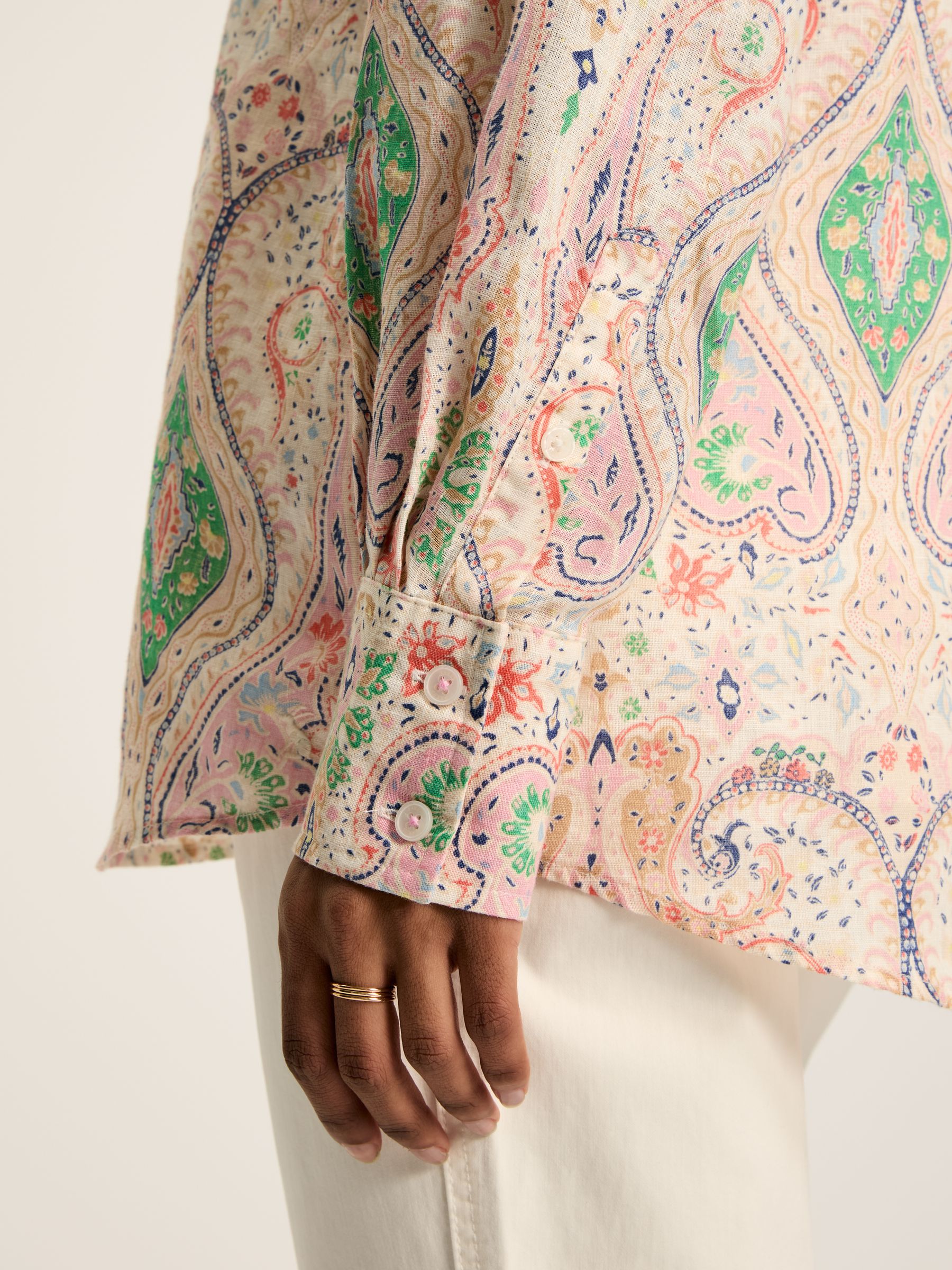 Amilla Multi 100% Linen Shirt - Image 7 of 10