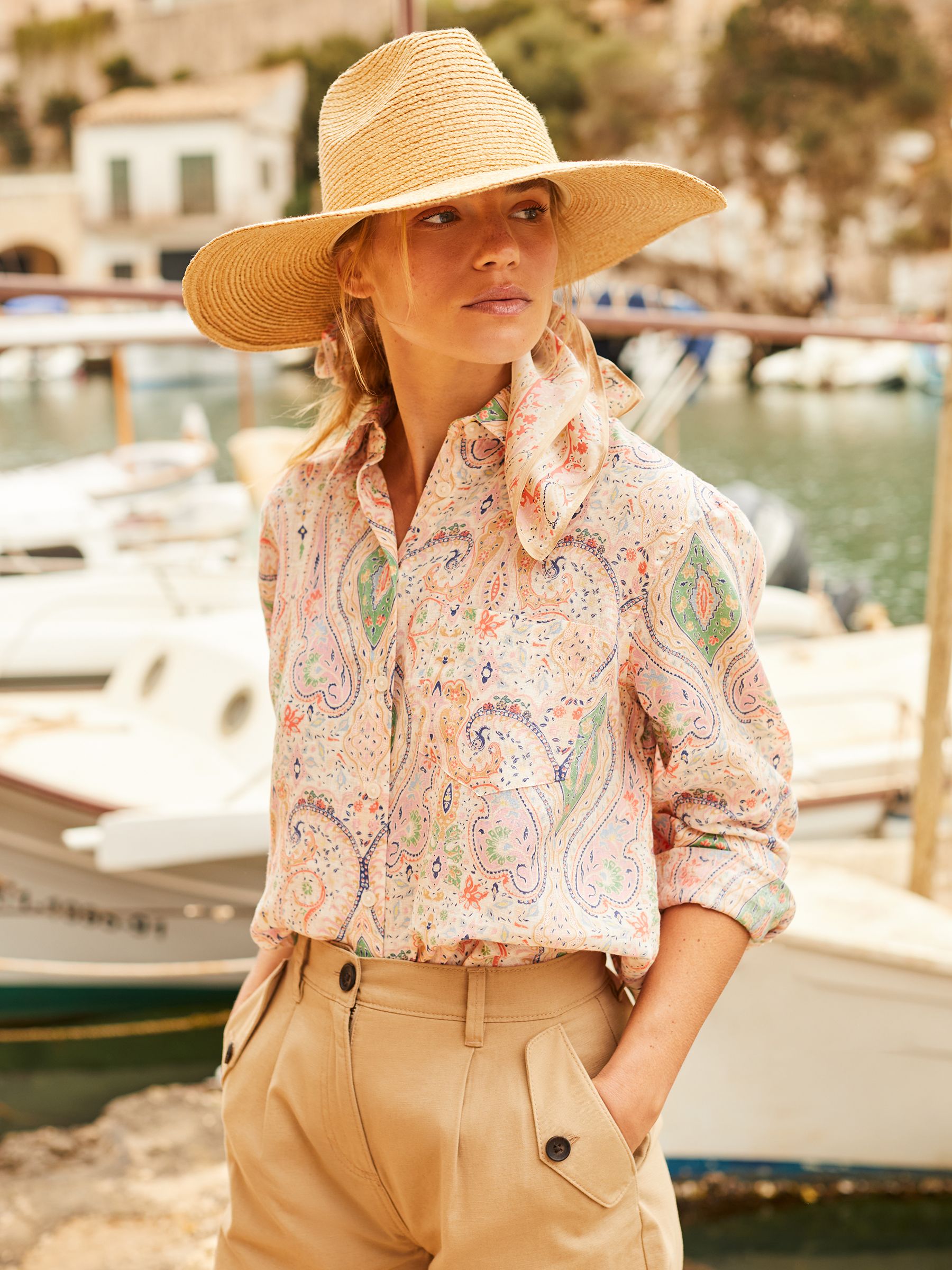 Amilla Multi 100% Linen Shirt - Image 8 of 10