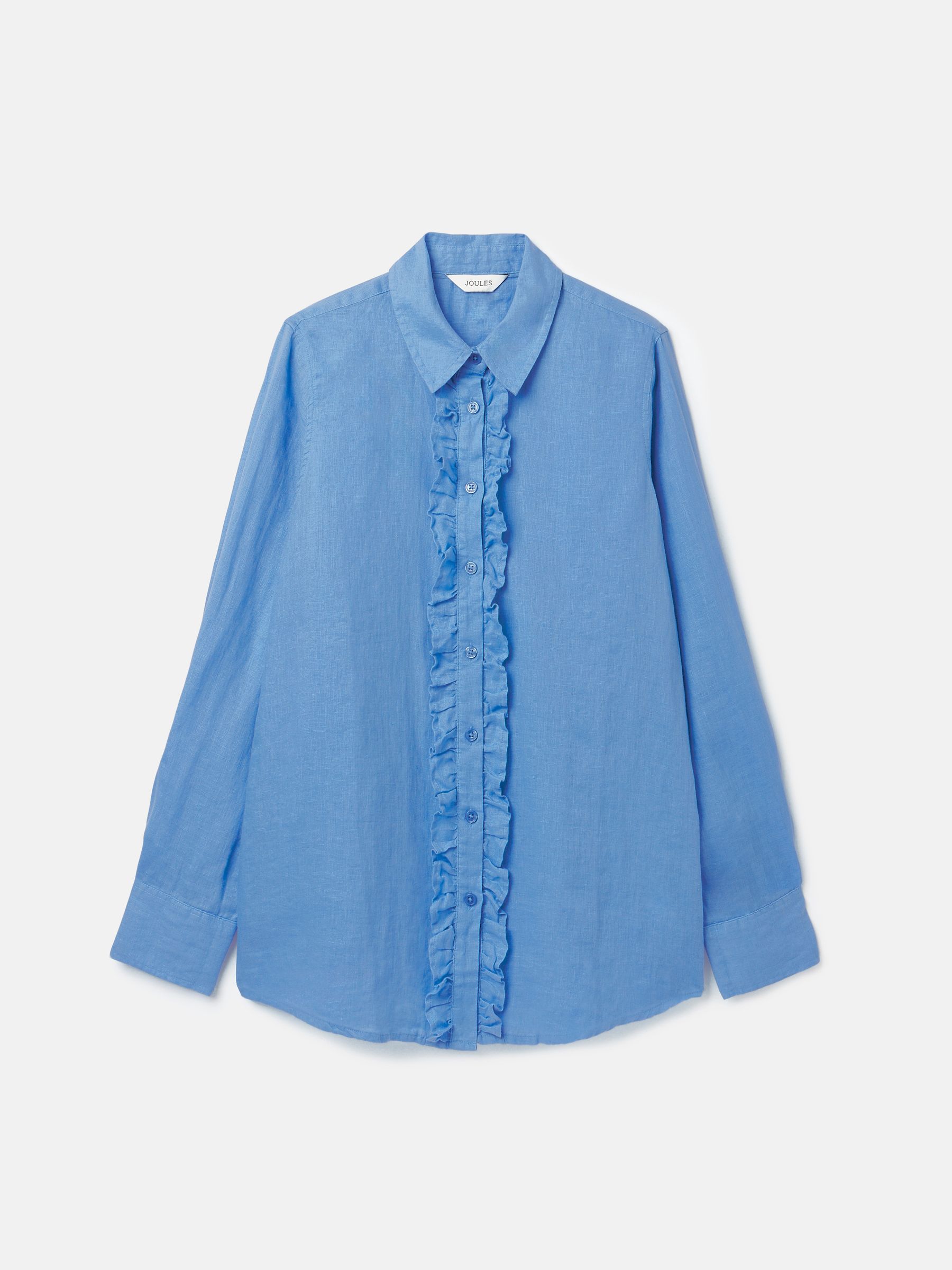 Selene Blue 100% Linen Shirt - Image 6 of 6