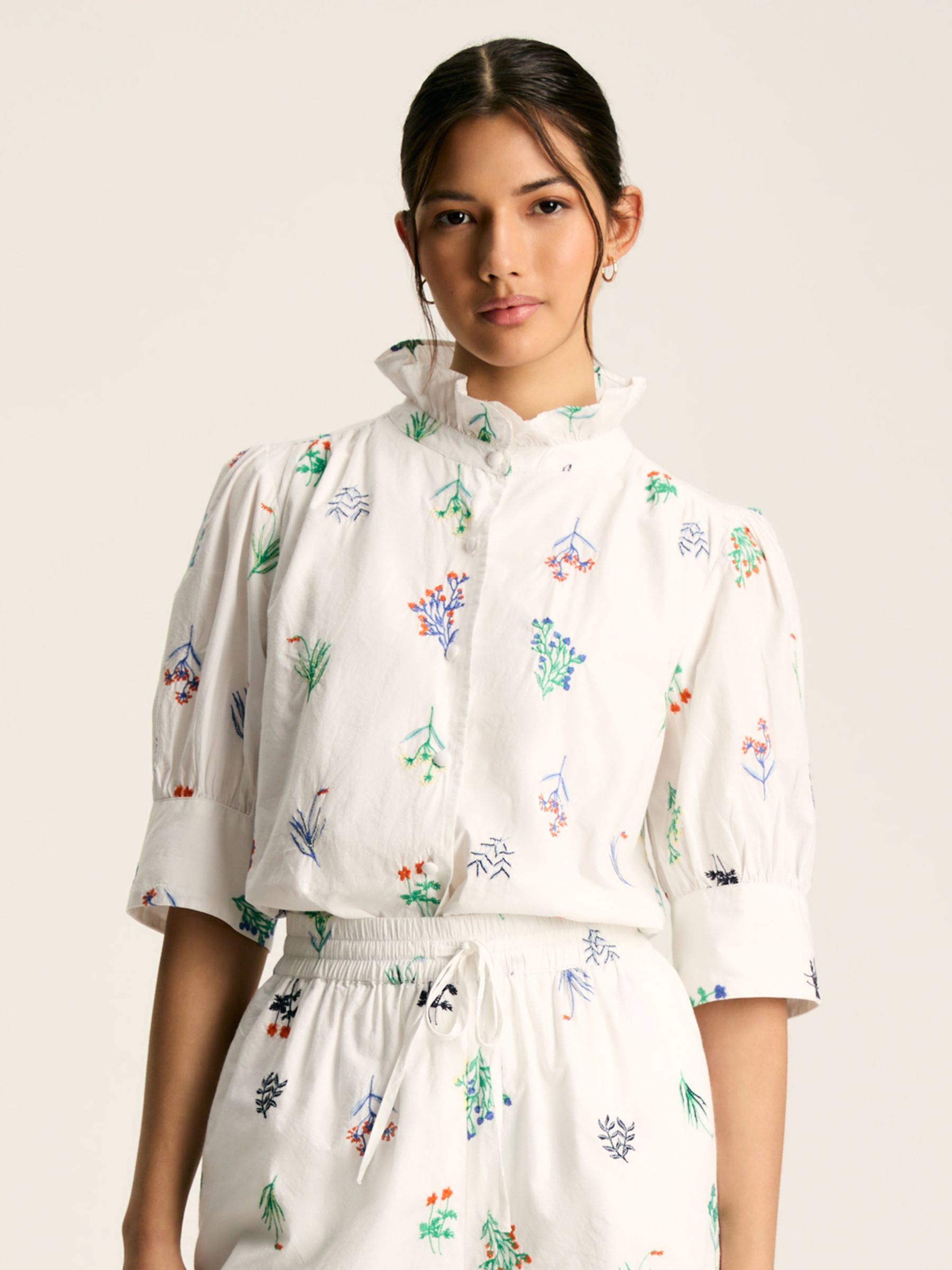 Iris White Embroidered Blouse - Image 5 of 7