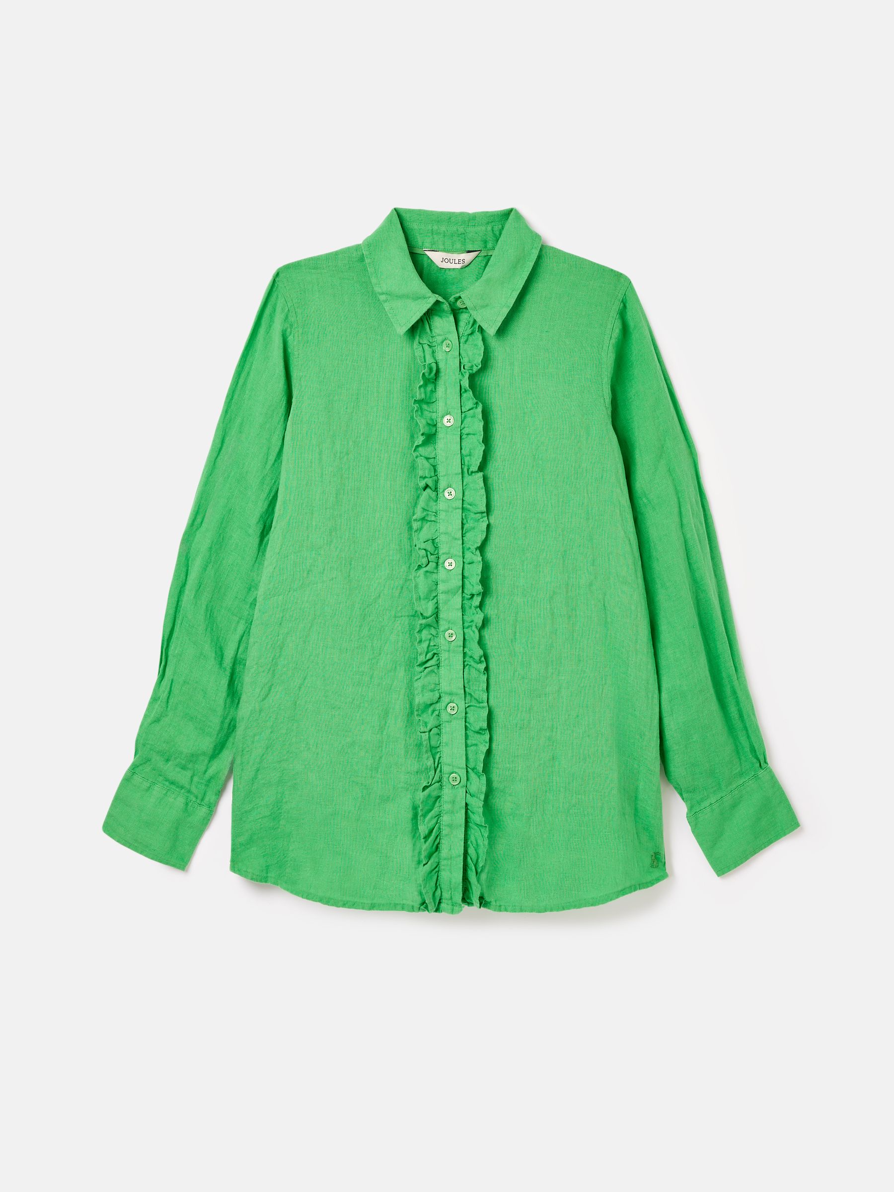 Selene Green 100% Linen Shirt - Image 9 of 9
