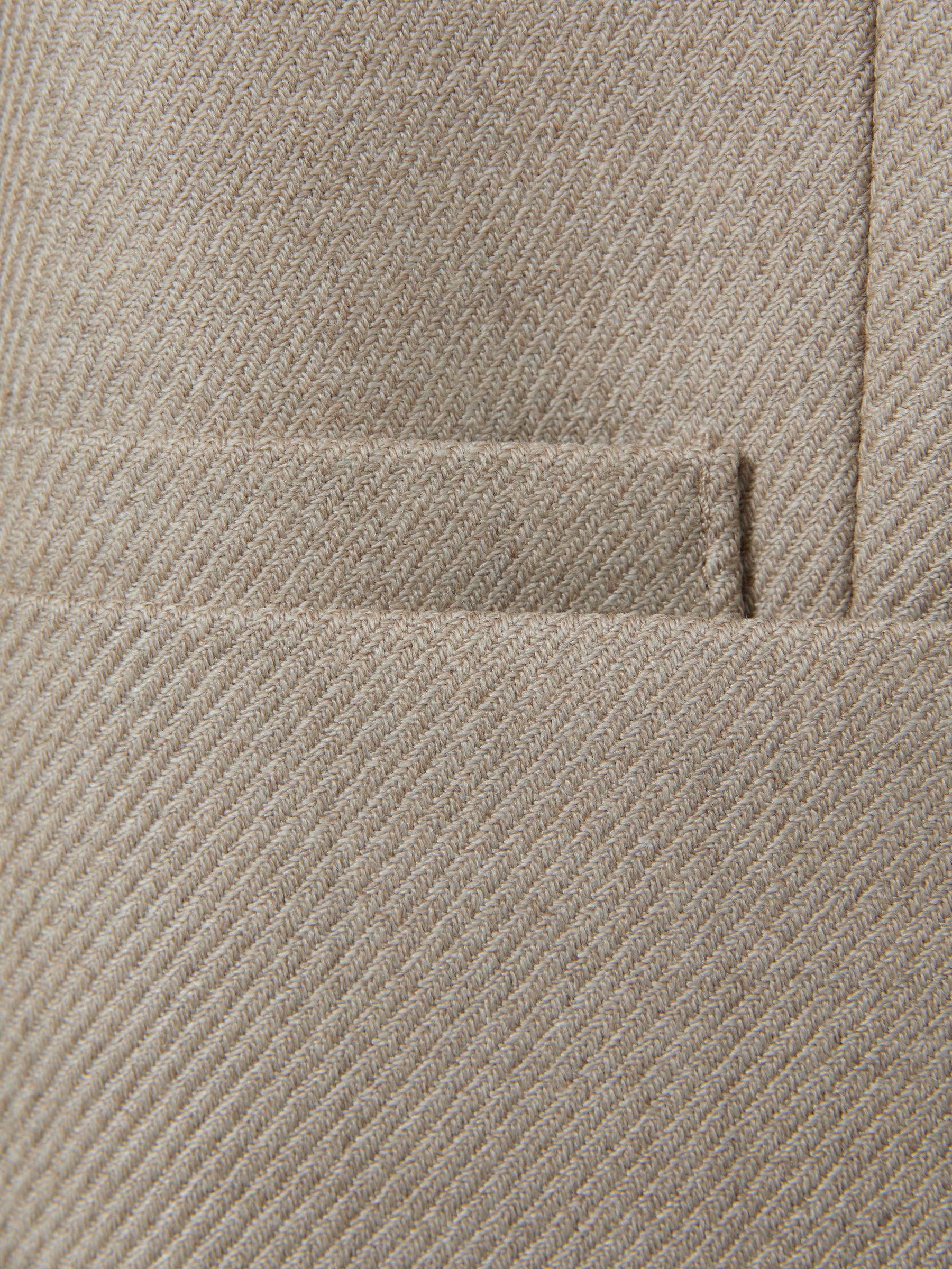 Wool Blend Double Breasted Blazer in Neutral - Image 6 of 6