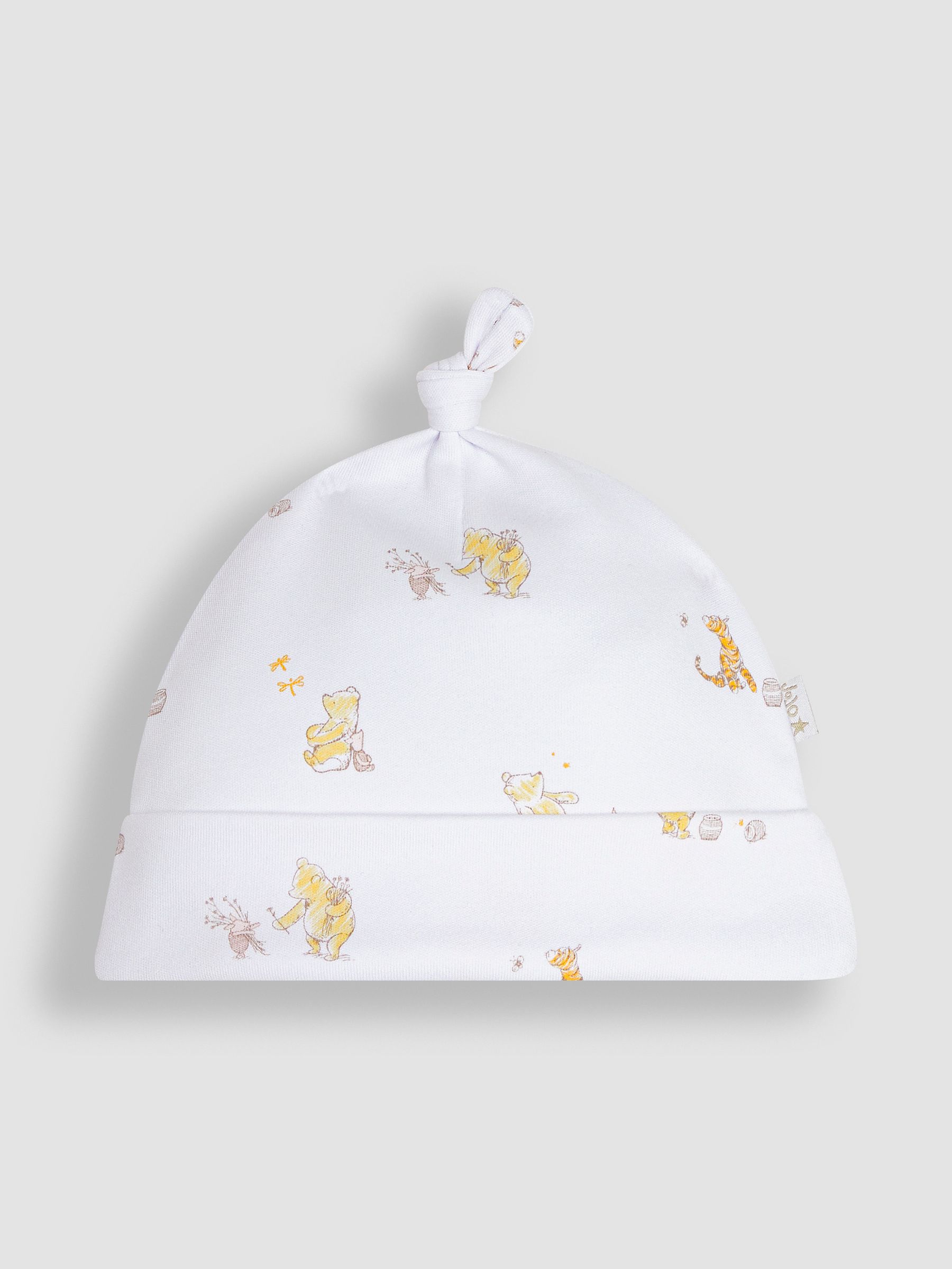 Winnie The Pooh Print Sleepsuit & Hat Set in Cream - Image 5 of 8