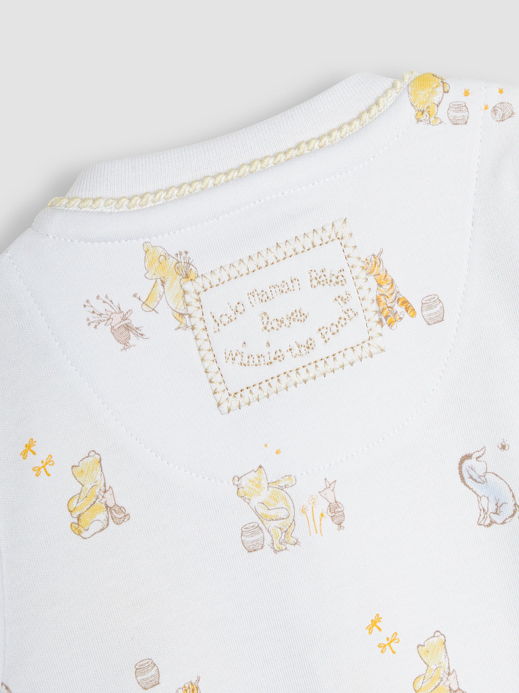 Winnie The Pooh Print Sleepsuit & Hat Set in Cream - Image 7 of 8