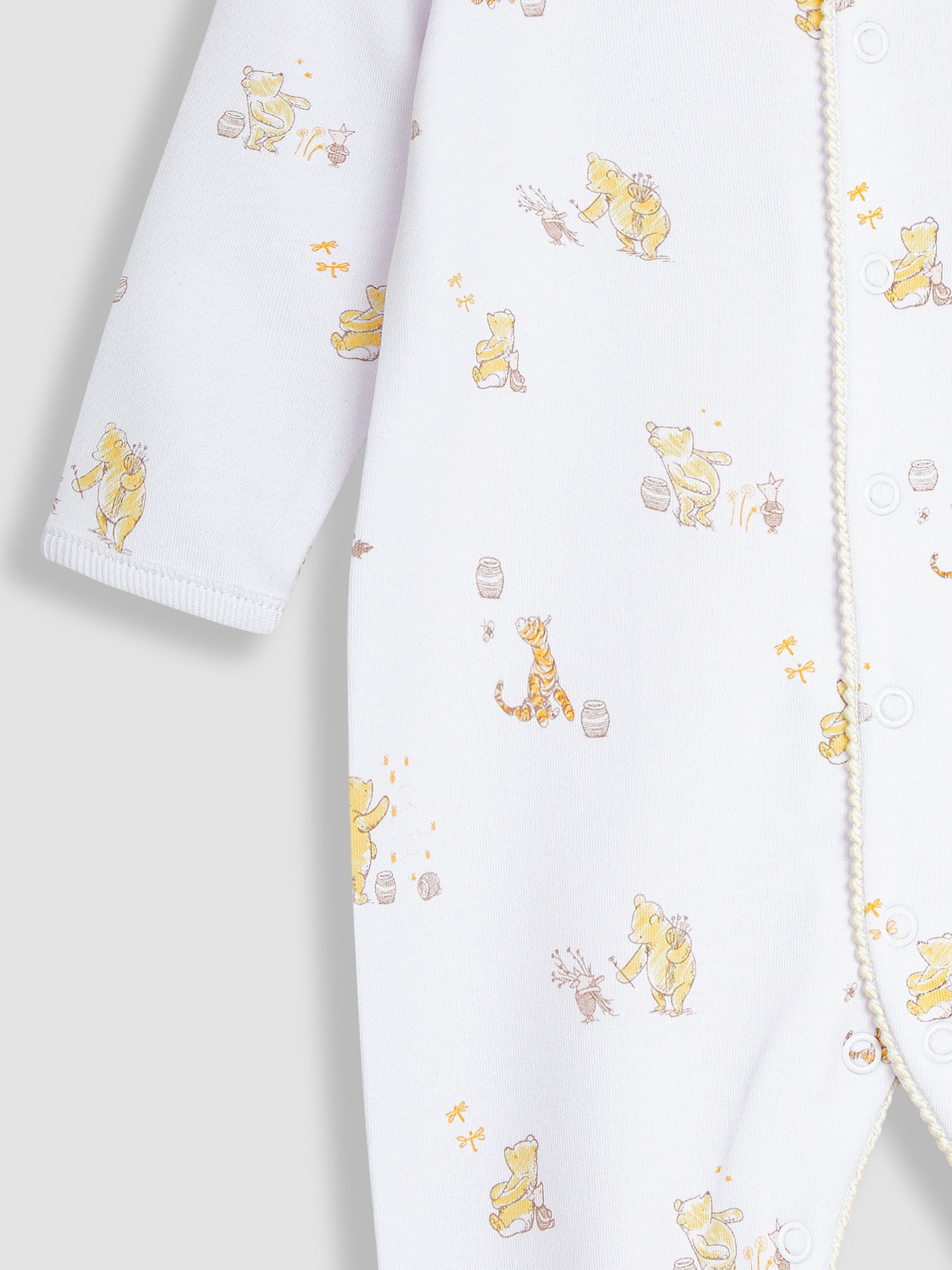 Winnie The Pooh Print Sleepsuit & Hat Set in Cream - Image 9 of 9