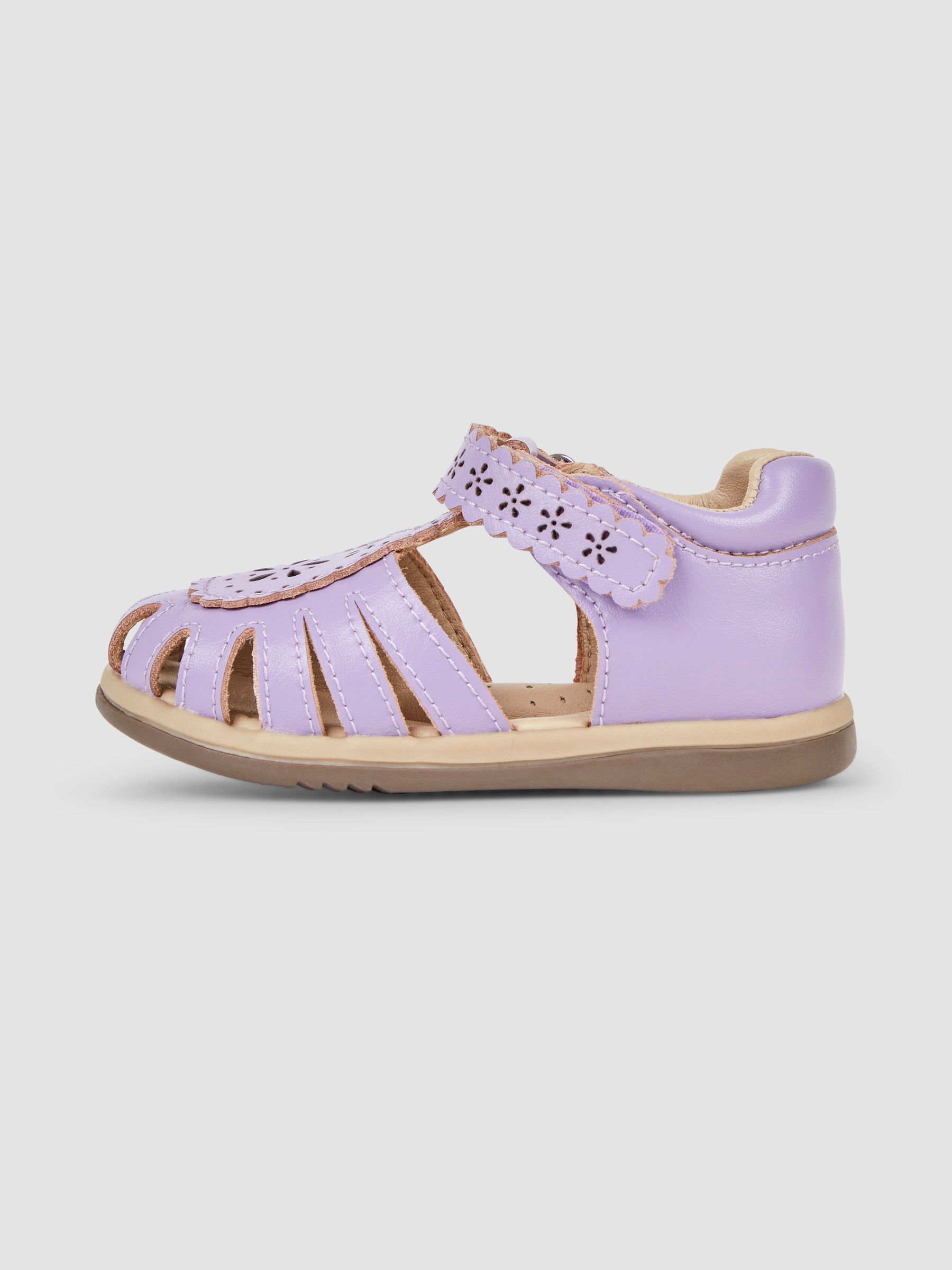 Lilac Pretty Leather Closed Toe Sandals - Image 2 of 4