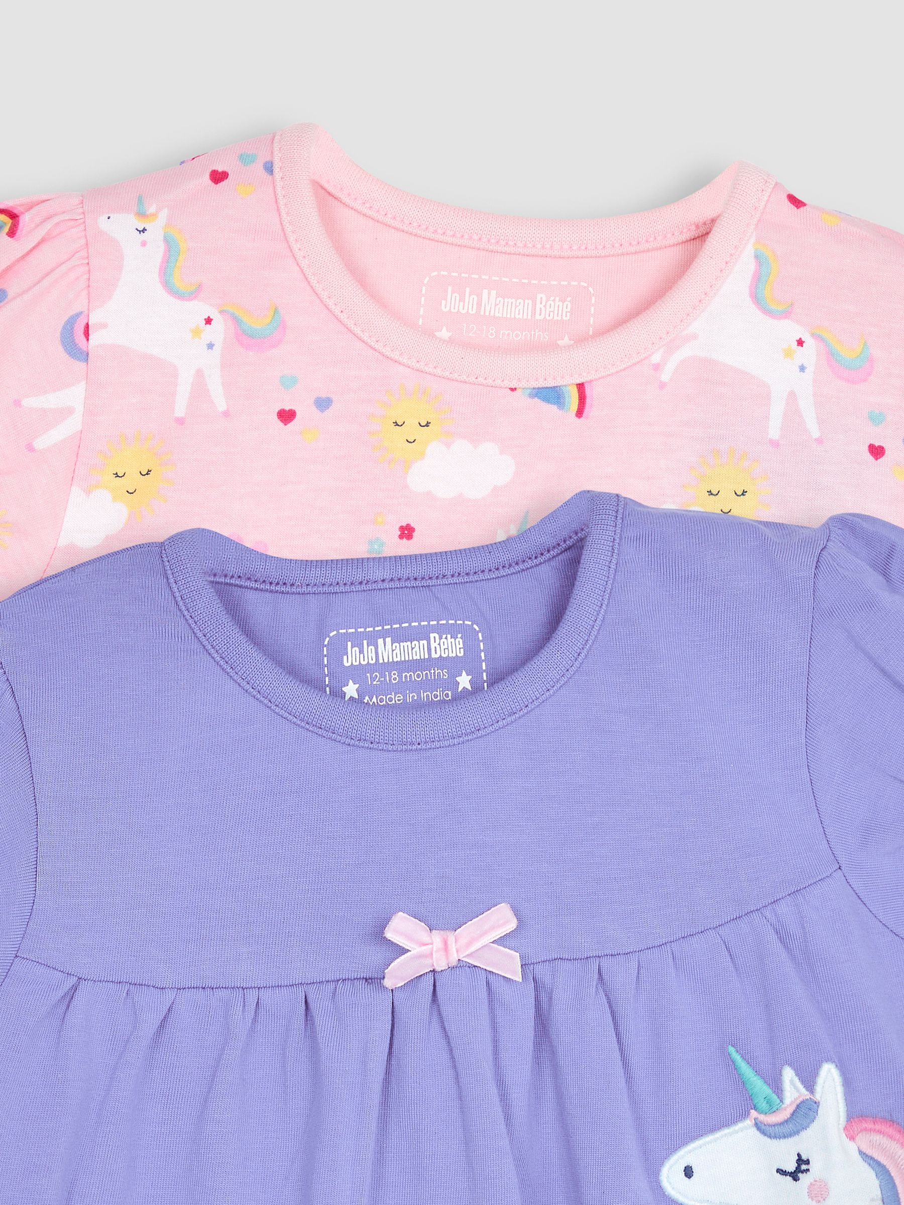 2-Pack Unicorn Jersey Pyjamas in Pink - Image 9 of 9