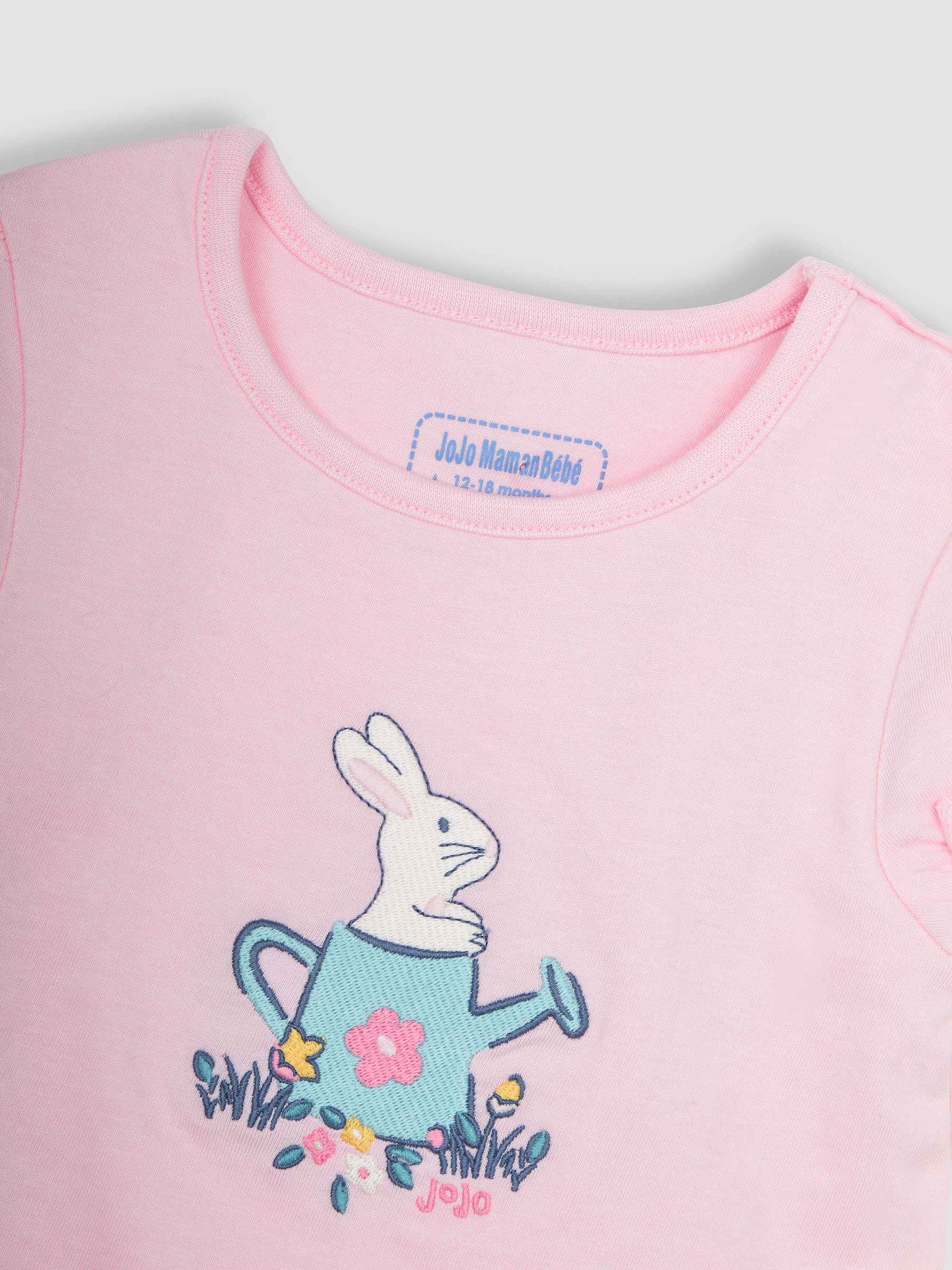 2-Pack Bunny Jersey Pyjamas in Duck Egg - Image 10 of 10