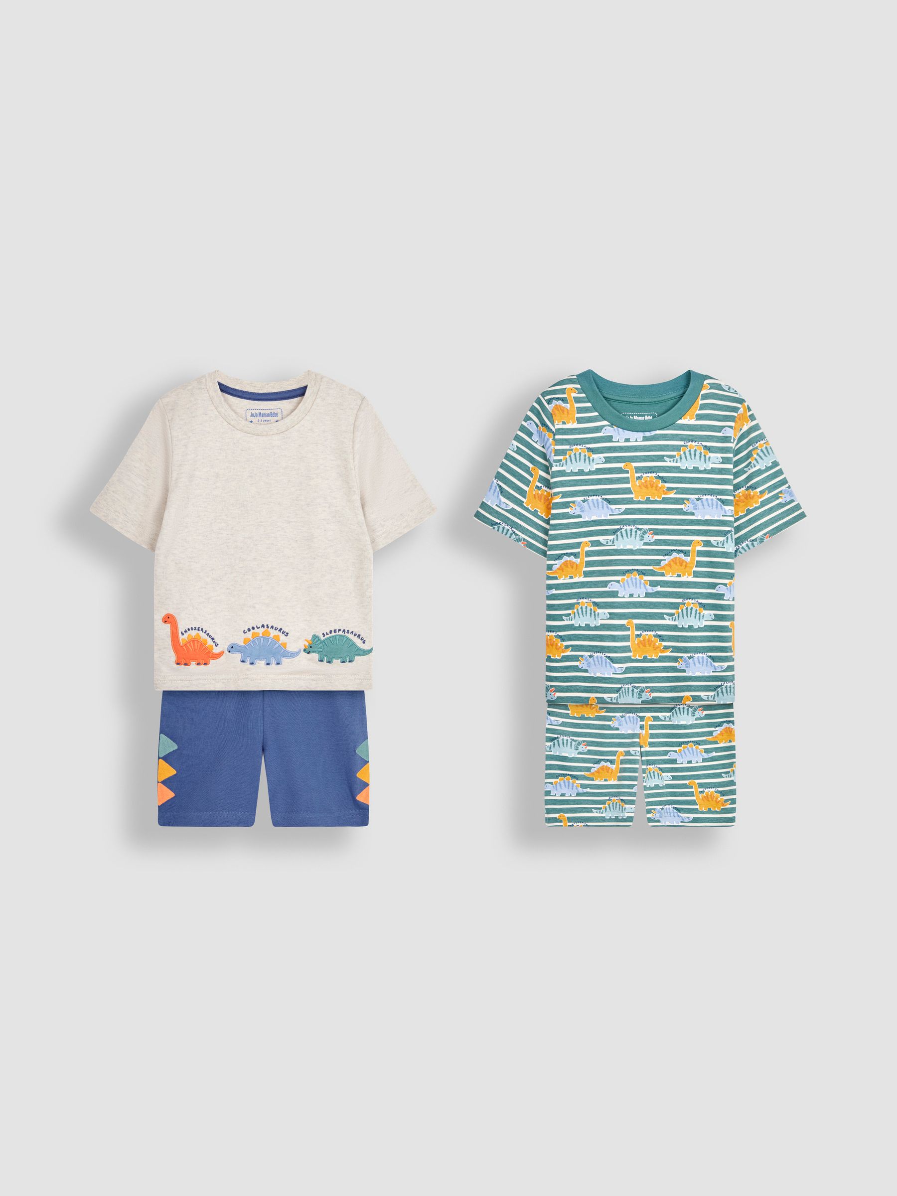 2-Pack Dinosaur Jersey Pyjamas in Green - Image 2 of 9