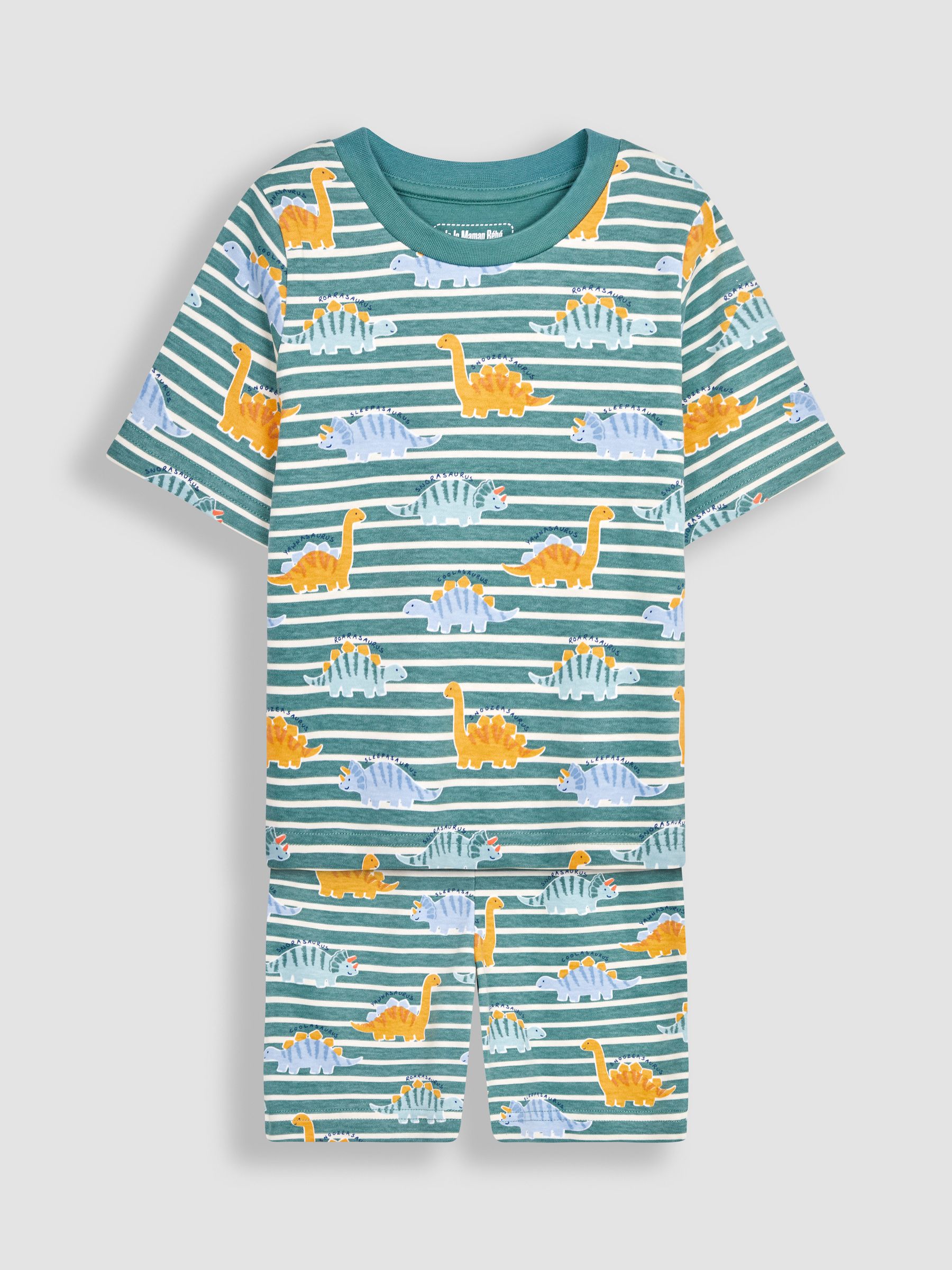 2-Pack Dinosaur Jersey Pyjamas in Green - Image 4 of 9