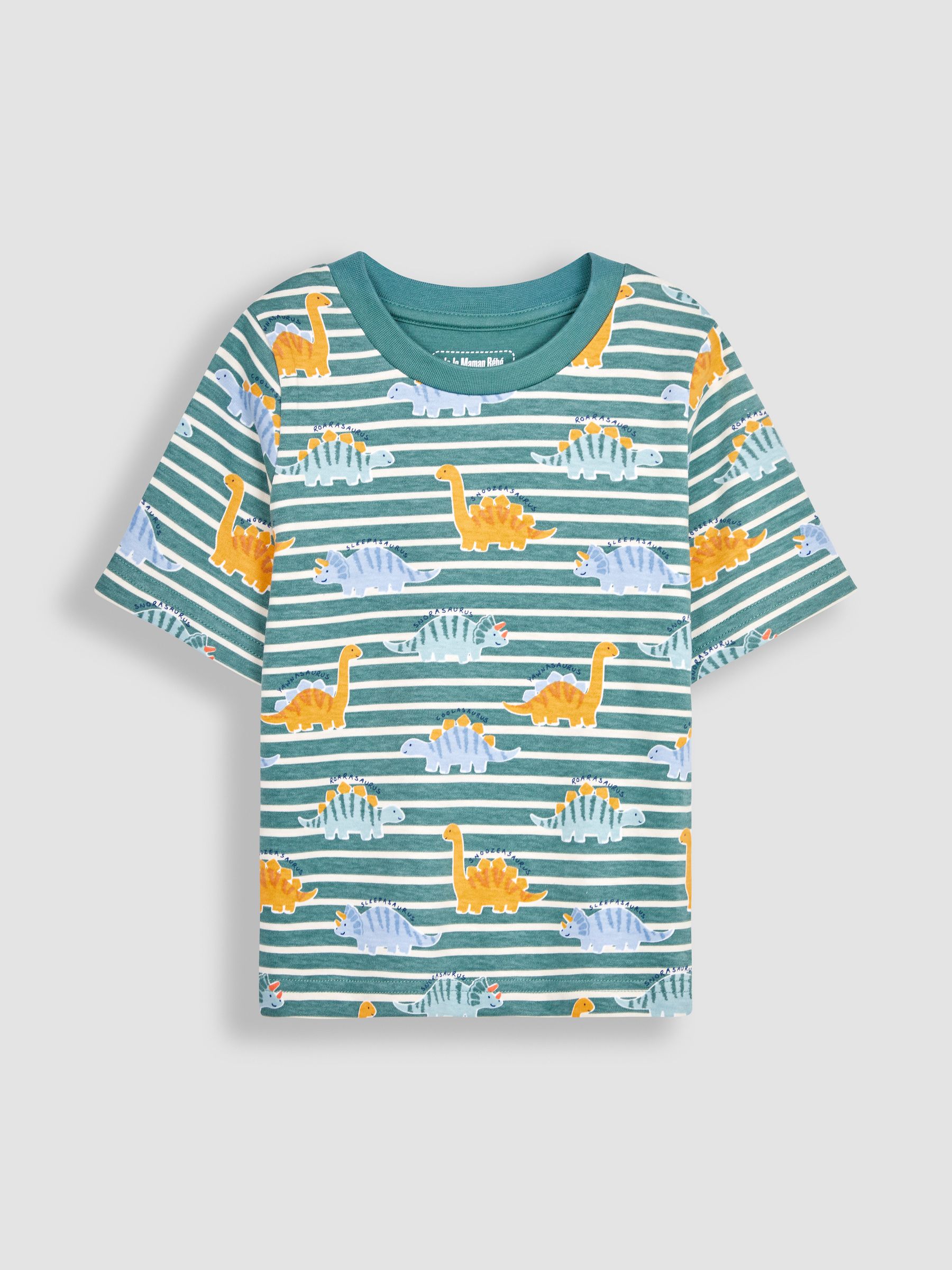 2-Pack Dinosaur Jersey Pyjamas in Green - Image 5 of 9