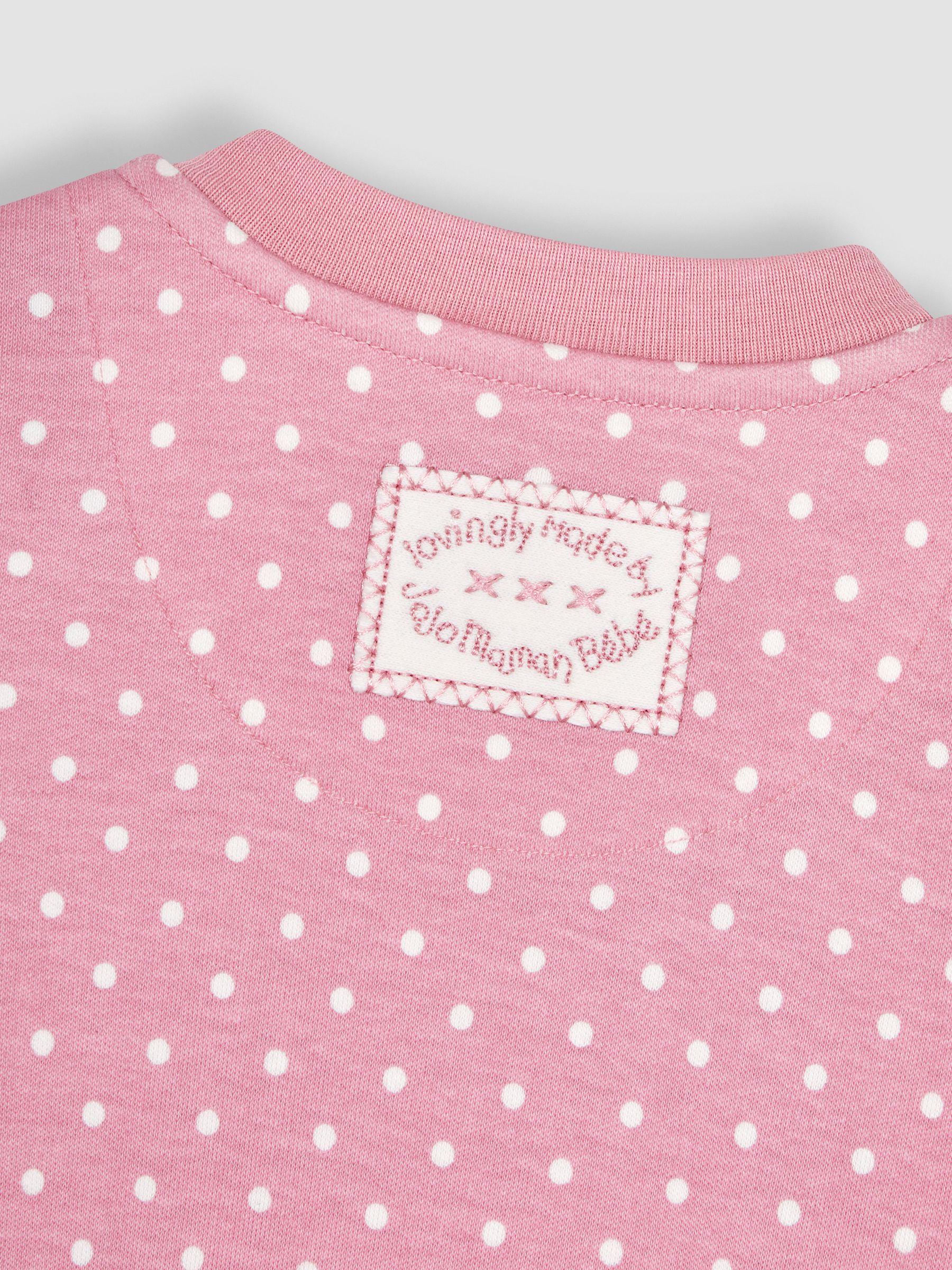 Pink Bunny Appliqué Zip Sleepsuit - Image 3 of 3