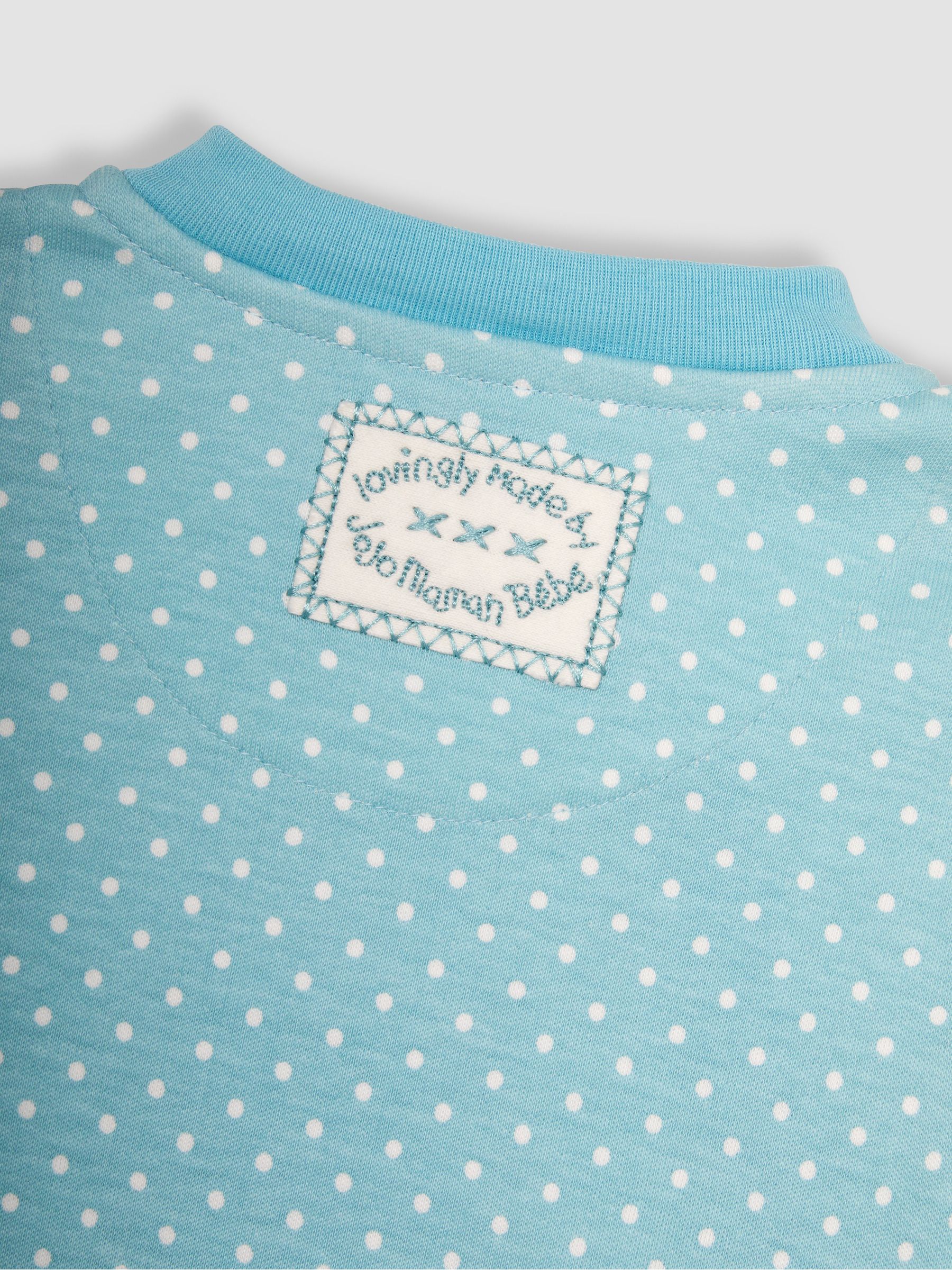 Duck Egg Bee Appliqué Zip Sleepsuit - Image 7 of 7