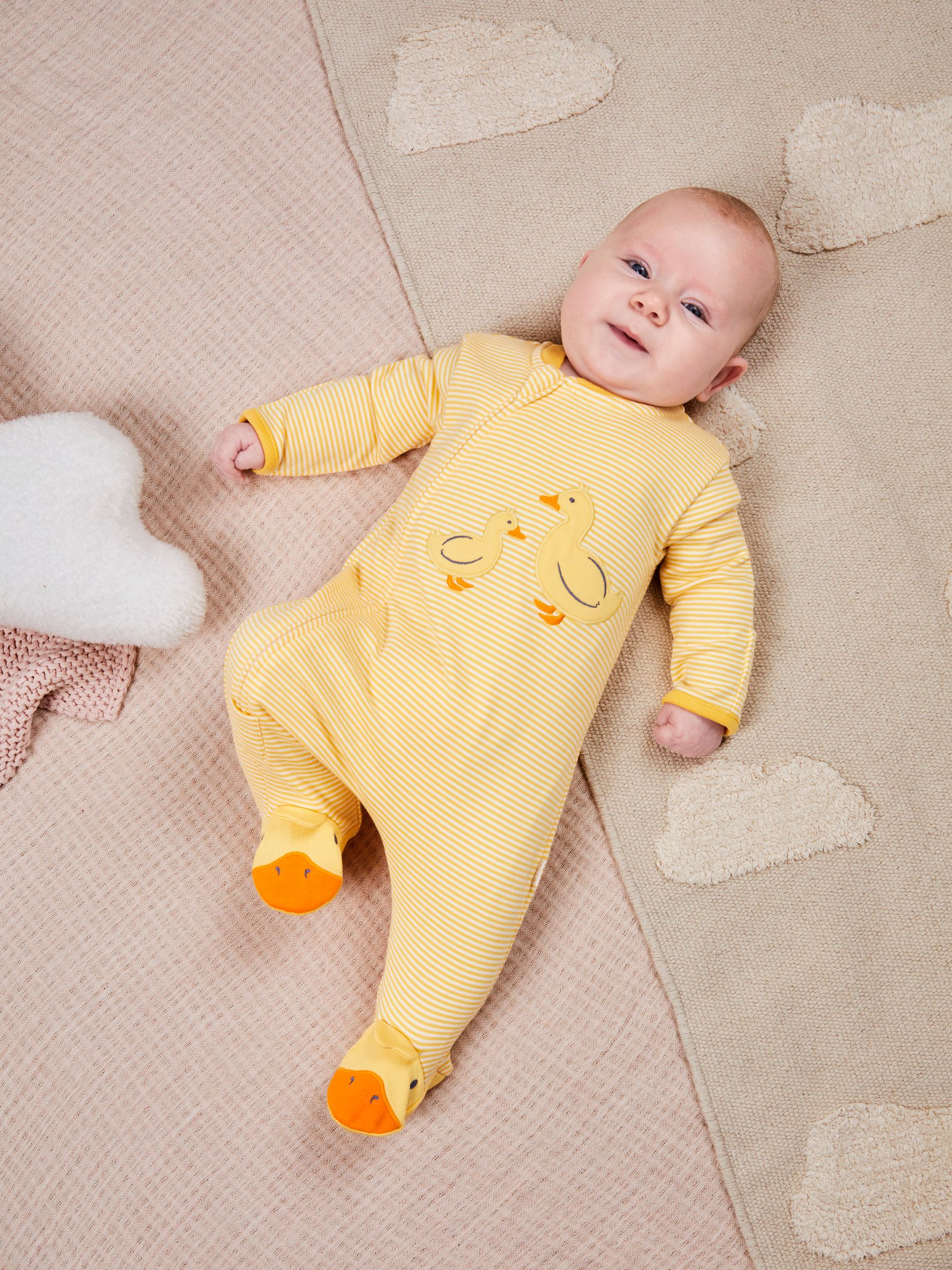 Yellow Duck Appliqué Zip Sleepsuit - Image 1 of 6
