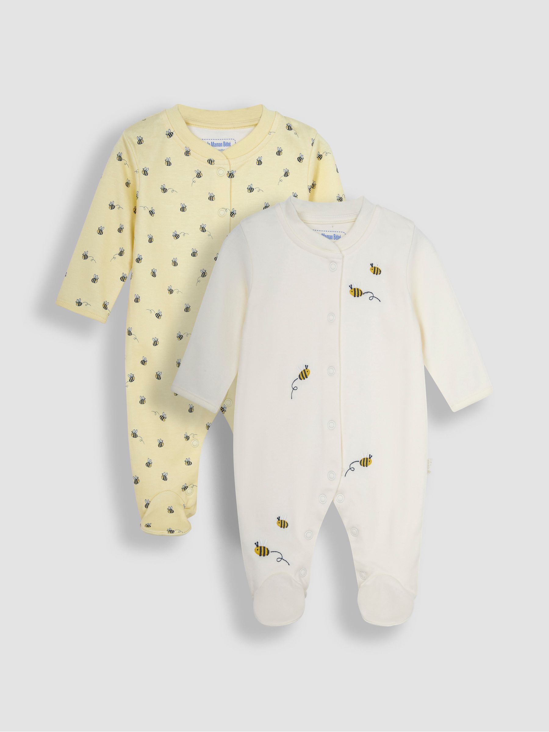 Yellow Bee 2-Pack Sleepsuits - Image 4 of 8