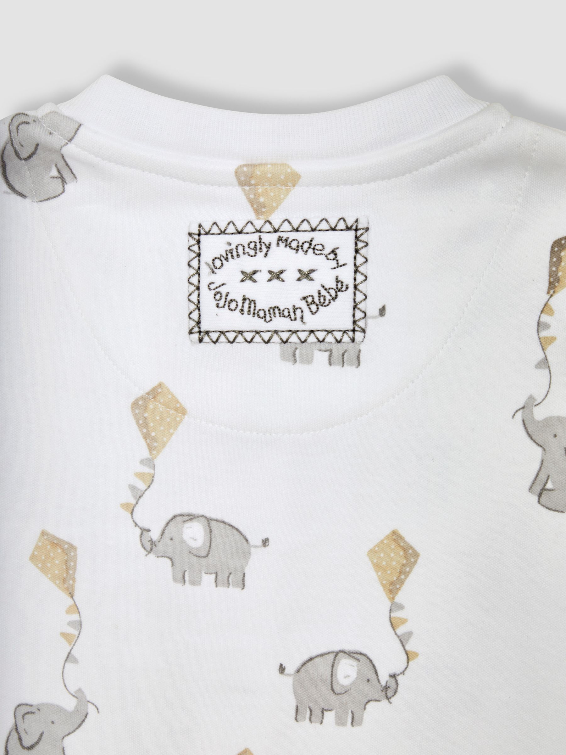 3-Pack Sleepsuit, Hat & Bib Set in White - Image 6 of 7
