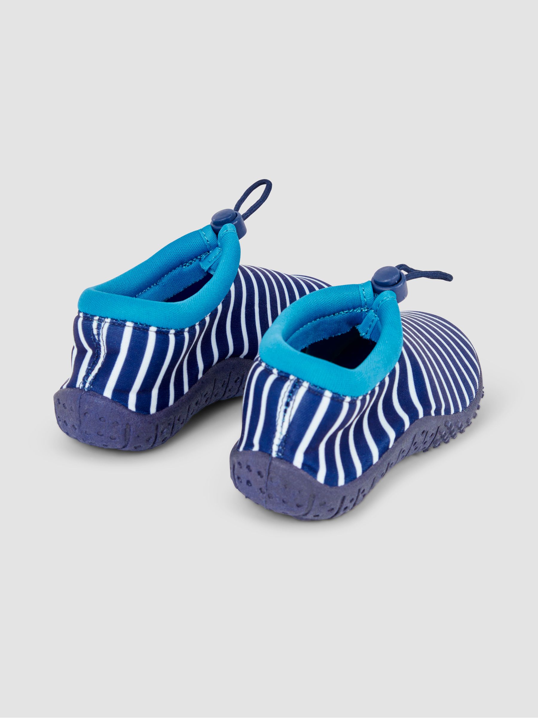 Navy Blue Stripe Print Beach and Swim Shoes - Image 2 of 4