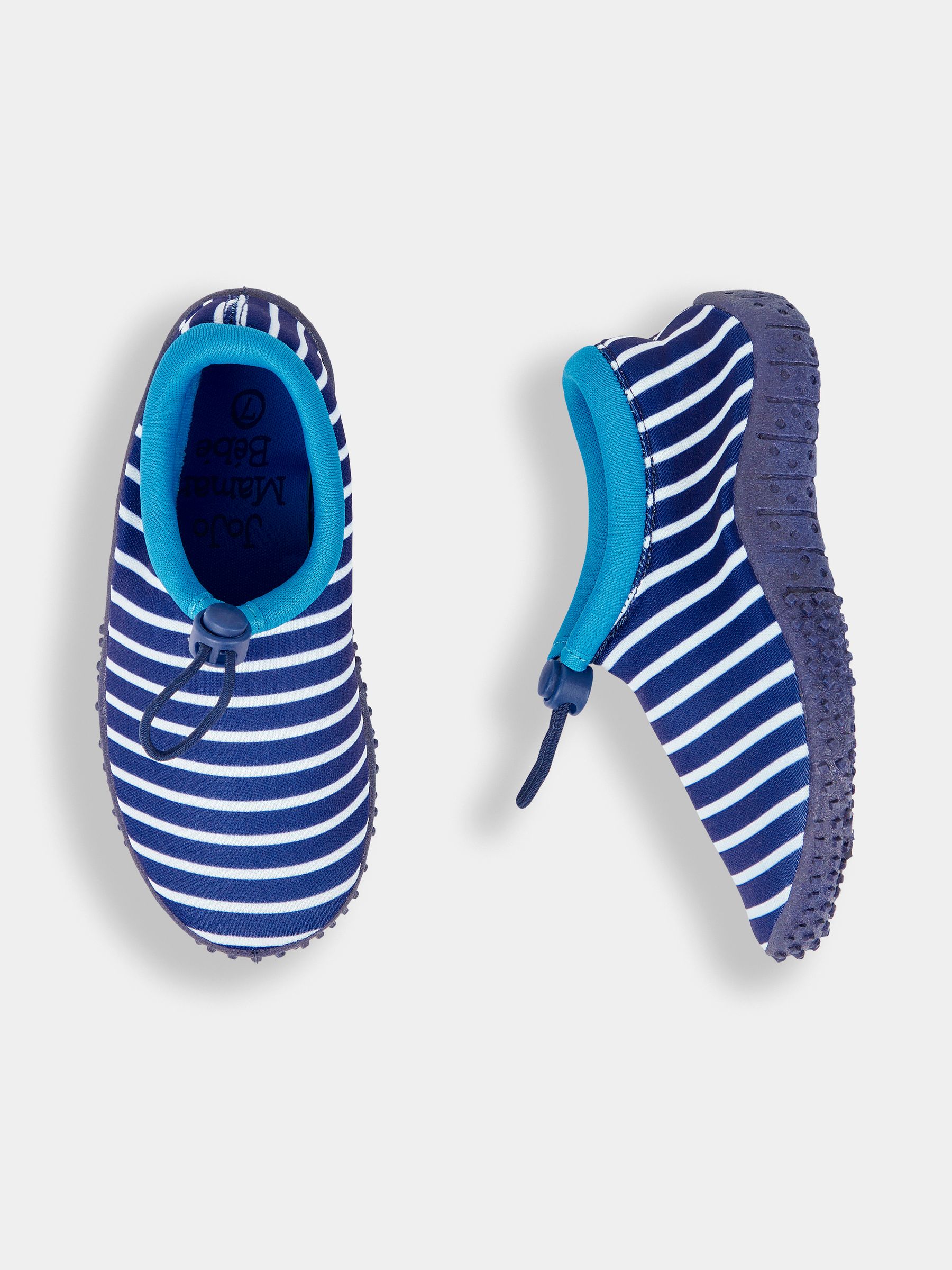 Navy Blue Stripe Print Beach and Swim Shoes - Image 3 of 4