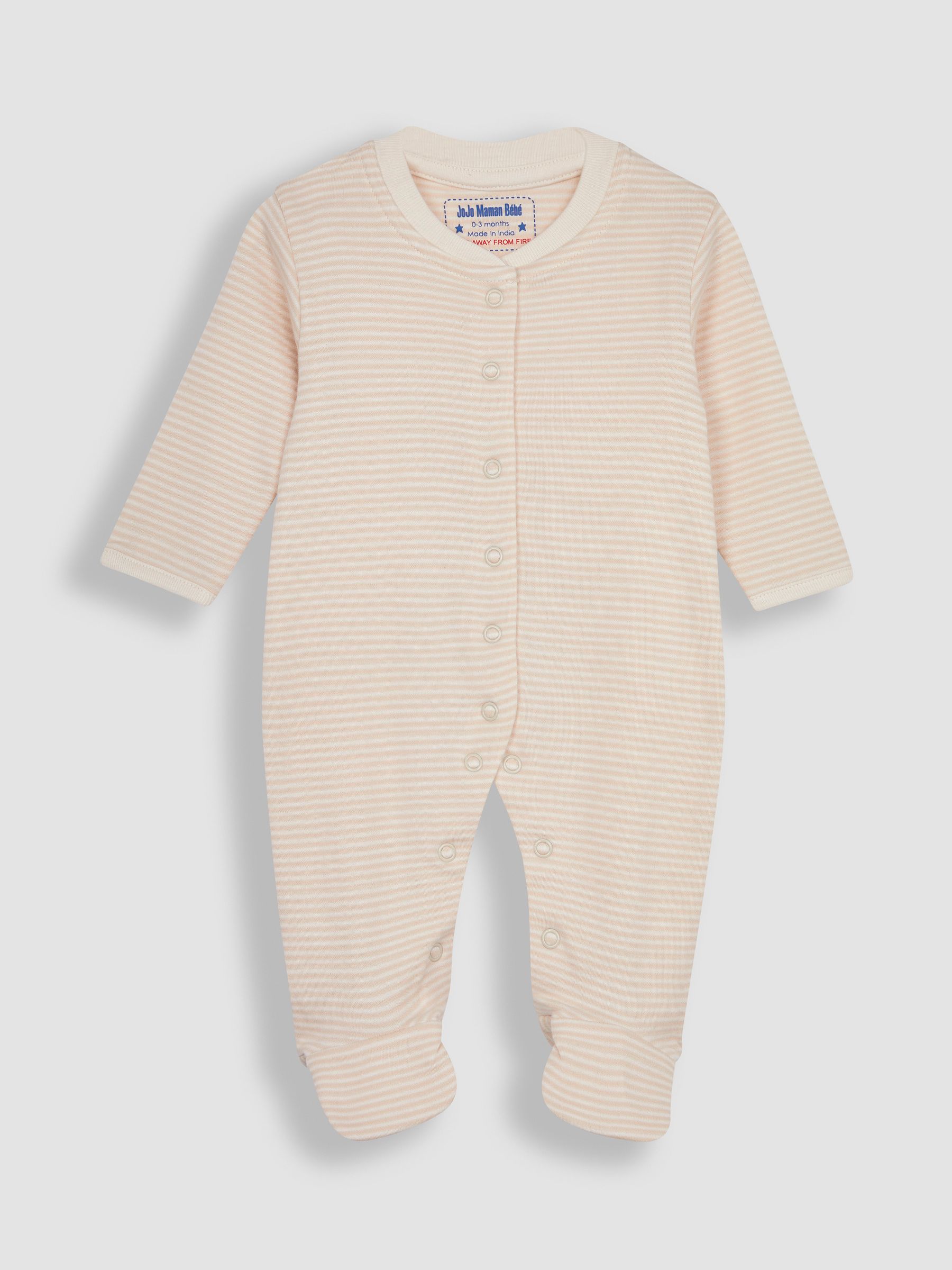 Natural Giraffe Cotton Footed Animal Print Sleepsuits 3-Pack - Image 4 of 5