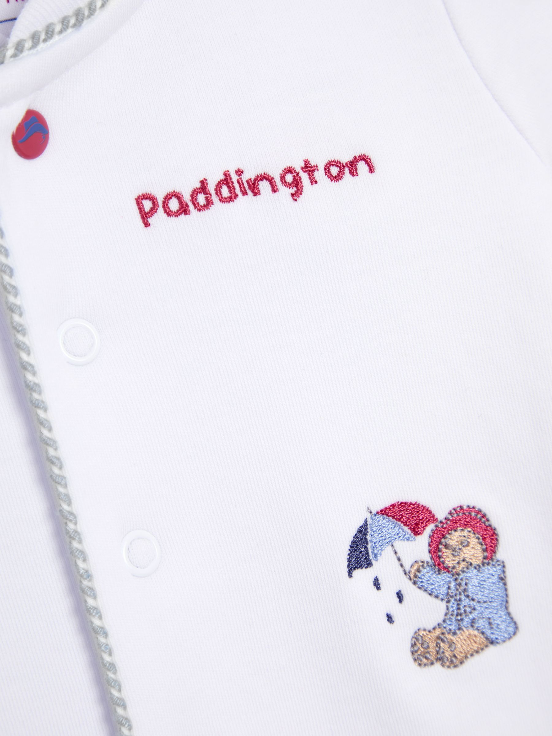 White Paddington Embroidered Sleepsuit & Hat Set - Image 6 of 6