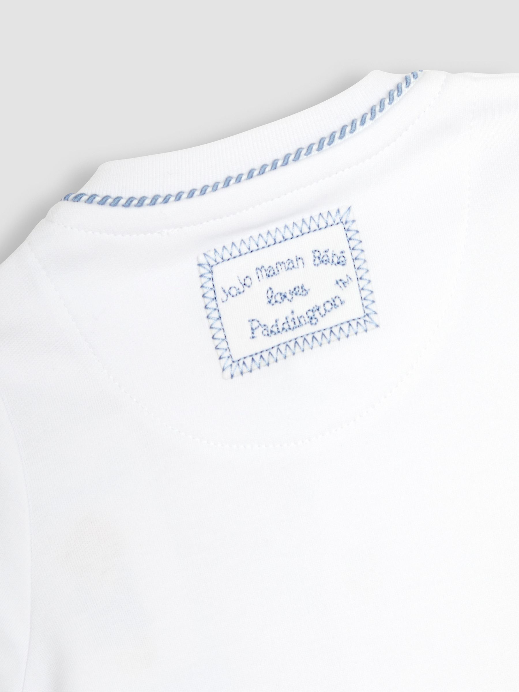 White Paddington Embroidered Sleepsuit & Hat Set - Image 7 of 7