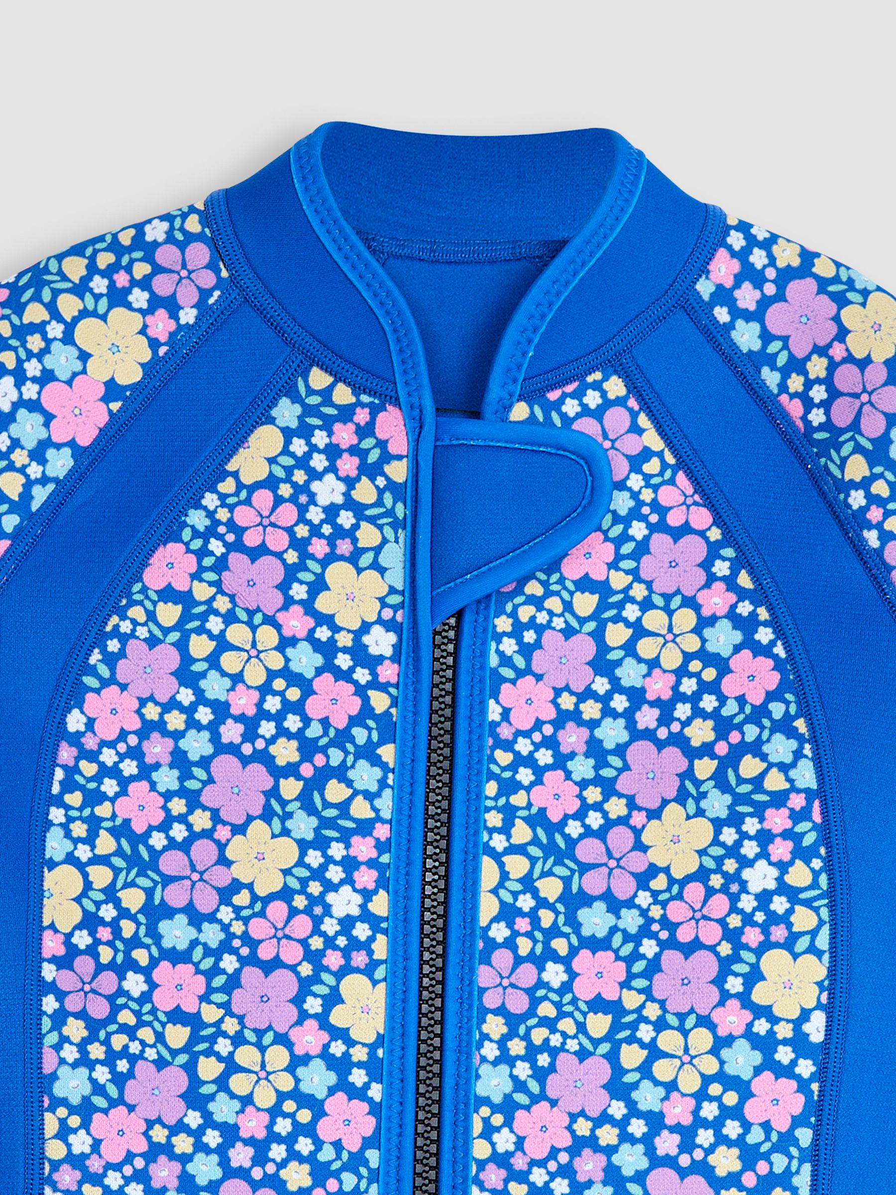 Navy Blue Floral Print Junior Wetsuit - Image 4 of 4