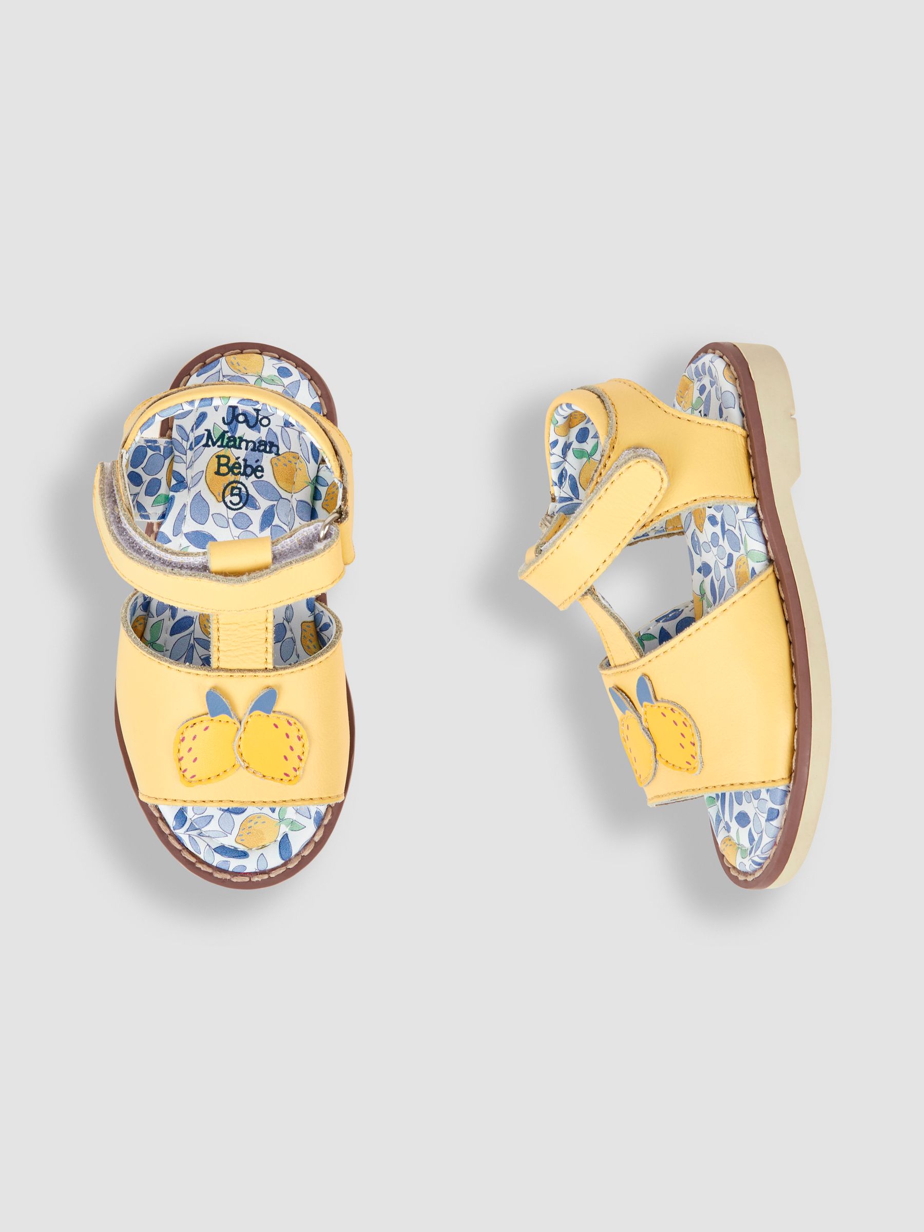 Yellow Lemon Appliqué Sandals - Image 3 of 4