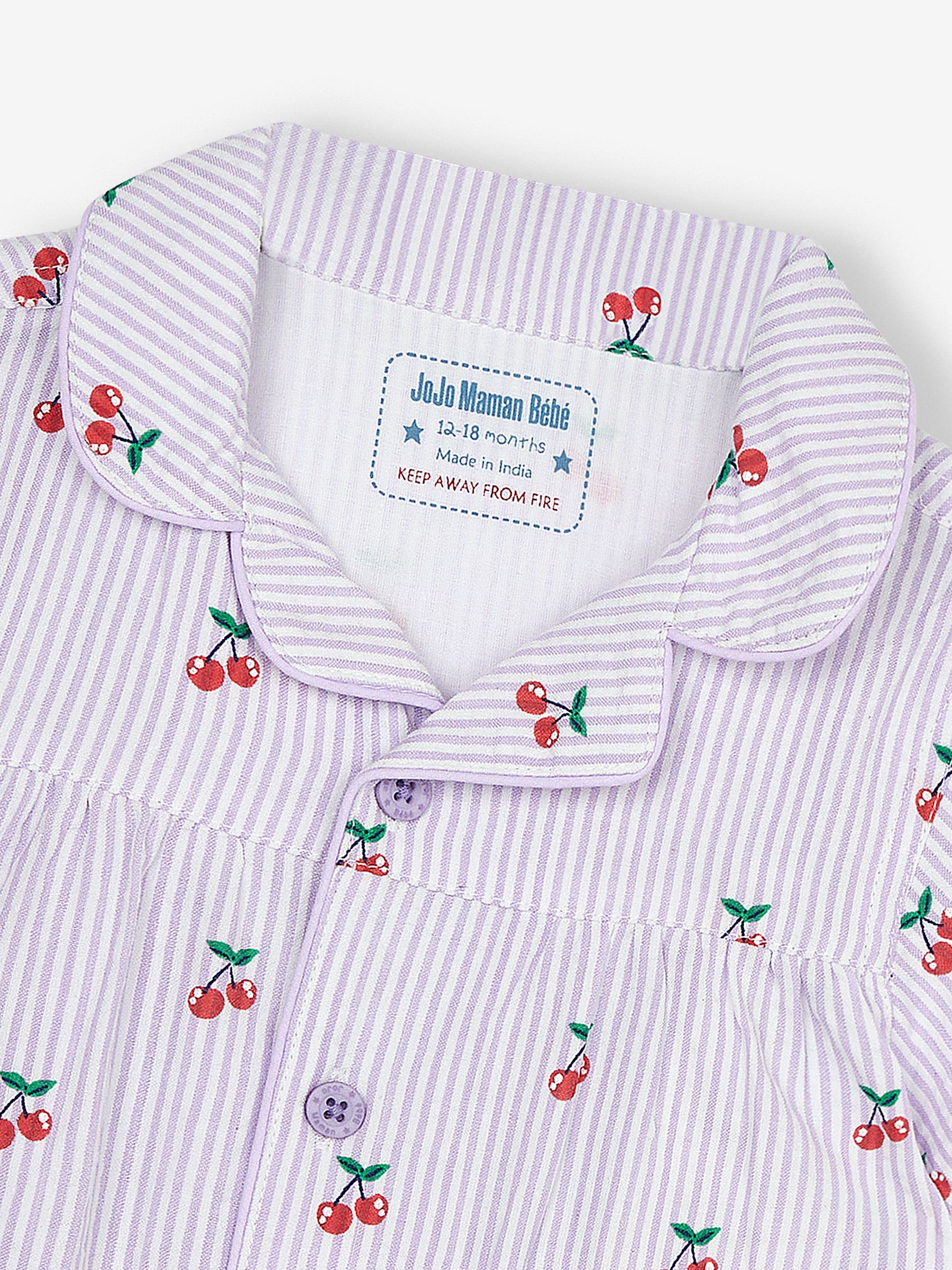 Lilac Cherry Woven Pyjamas - Image 5 of 6