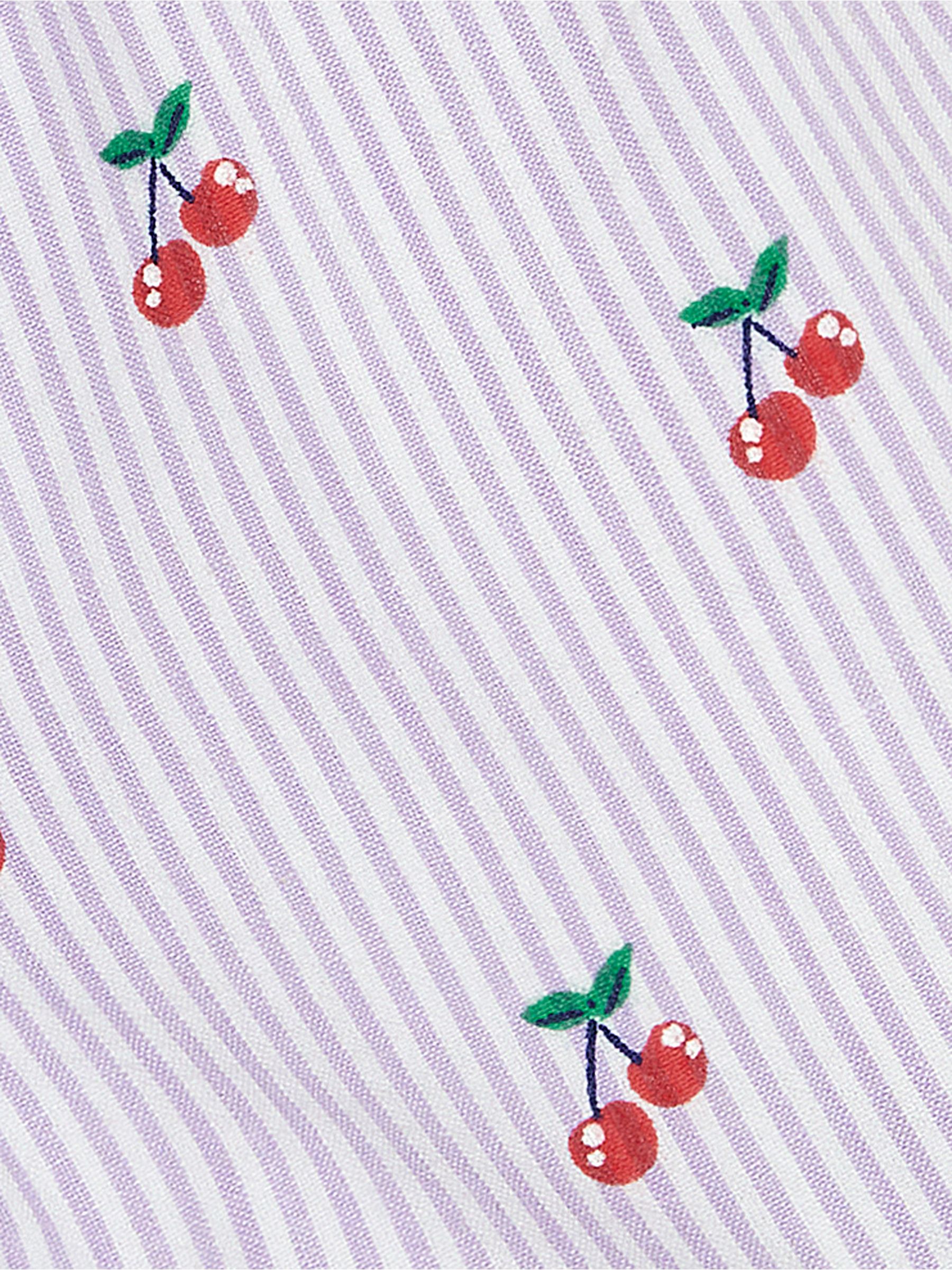 Lilac Cherry Woven Pyjamas - Image 6 of 6