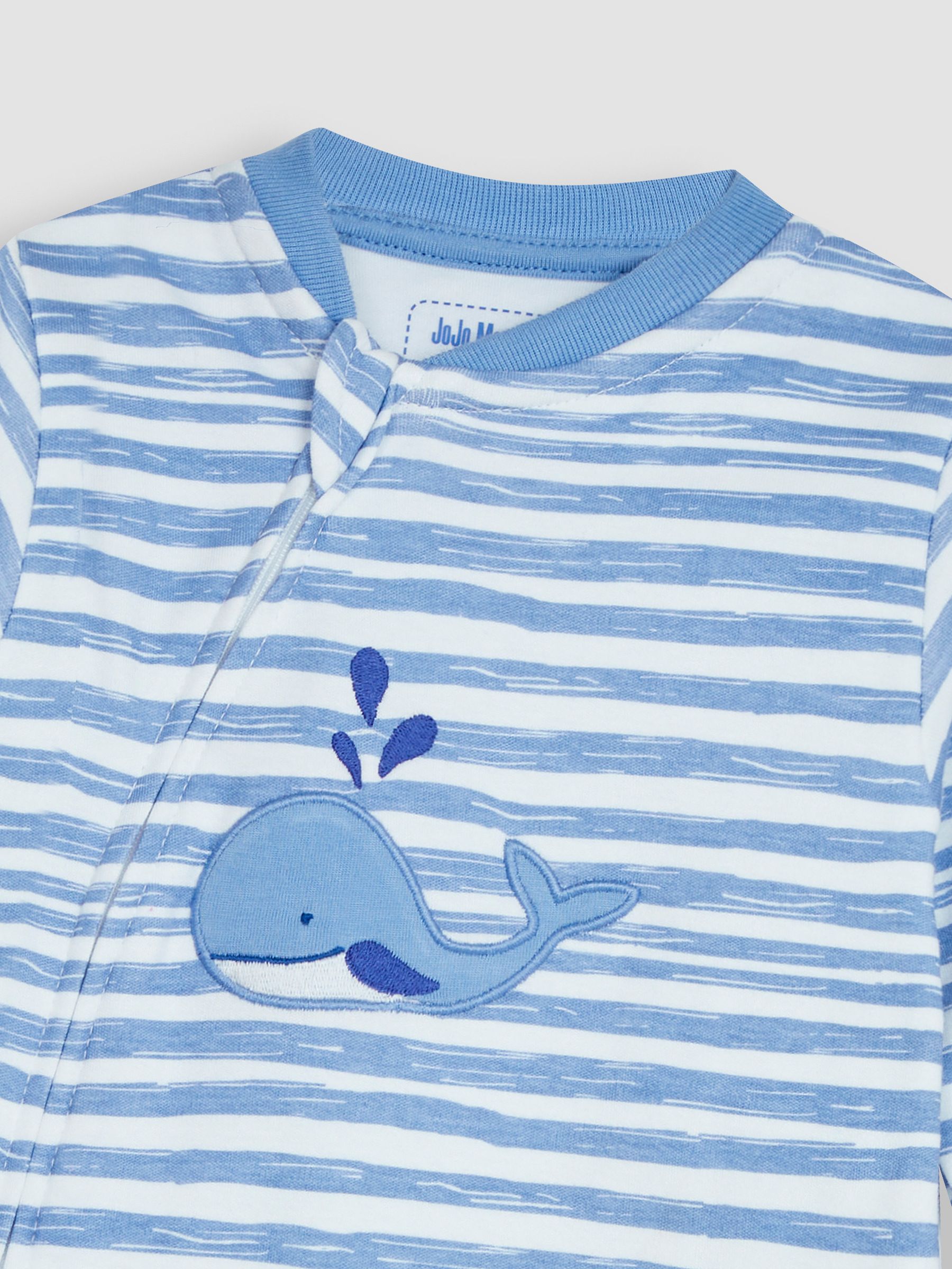 Blue Whale Appliqué Zip Sleepsuit - Image 2 of 4
