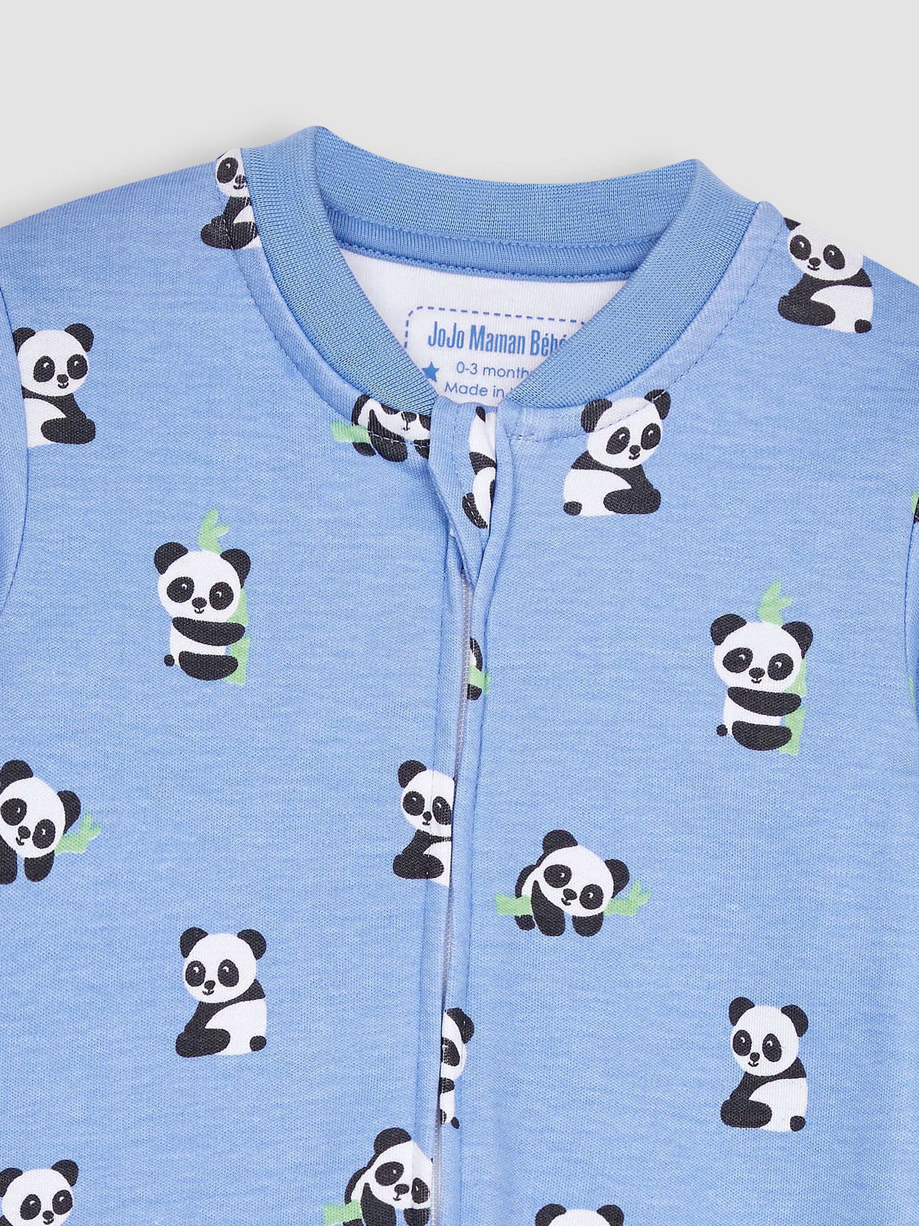 Print Zip Sleepsuit in Blue - Image 5 of 6