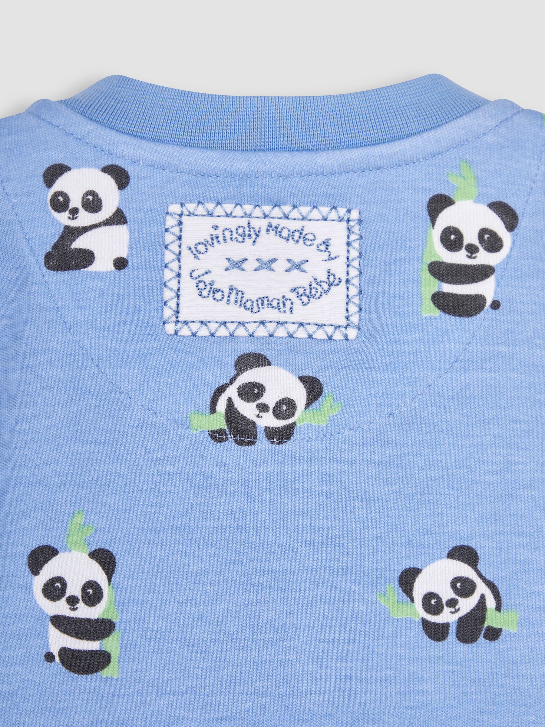 Print Zip Sleepsuit in Blue - Image 6 of 6