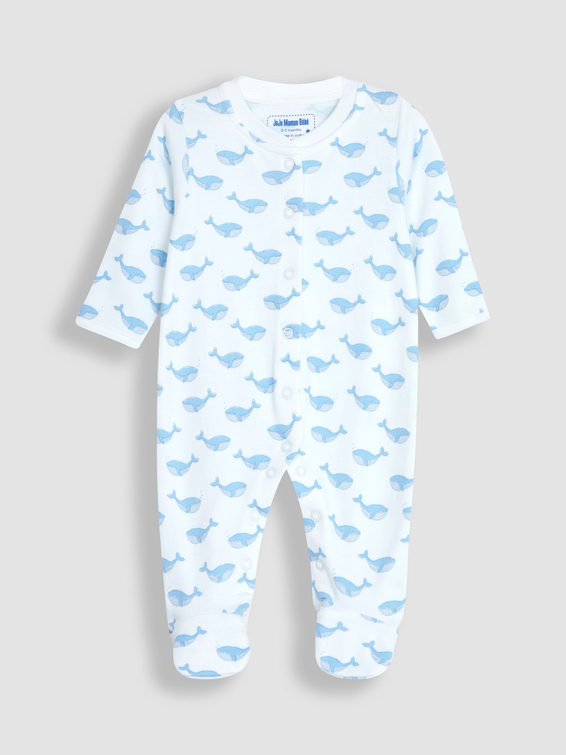 White Whale 3-Pack Sleepsuits - Image 4 of 5