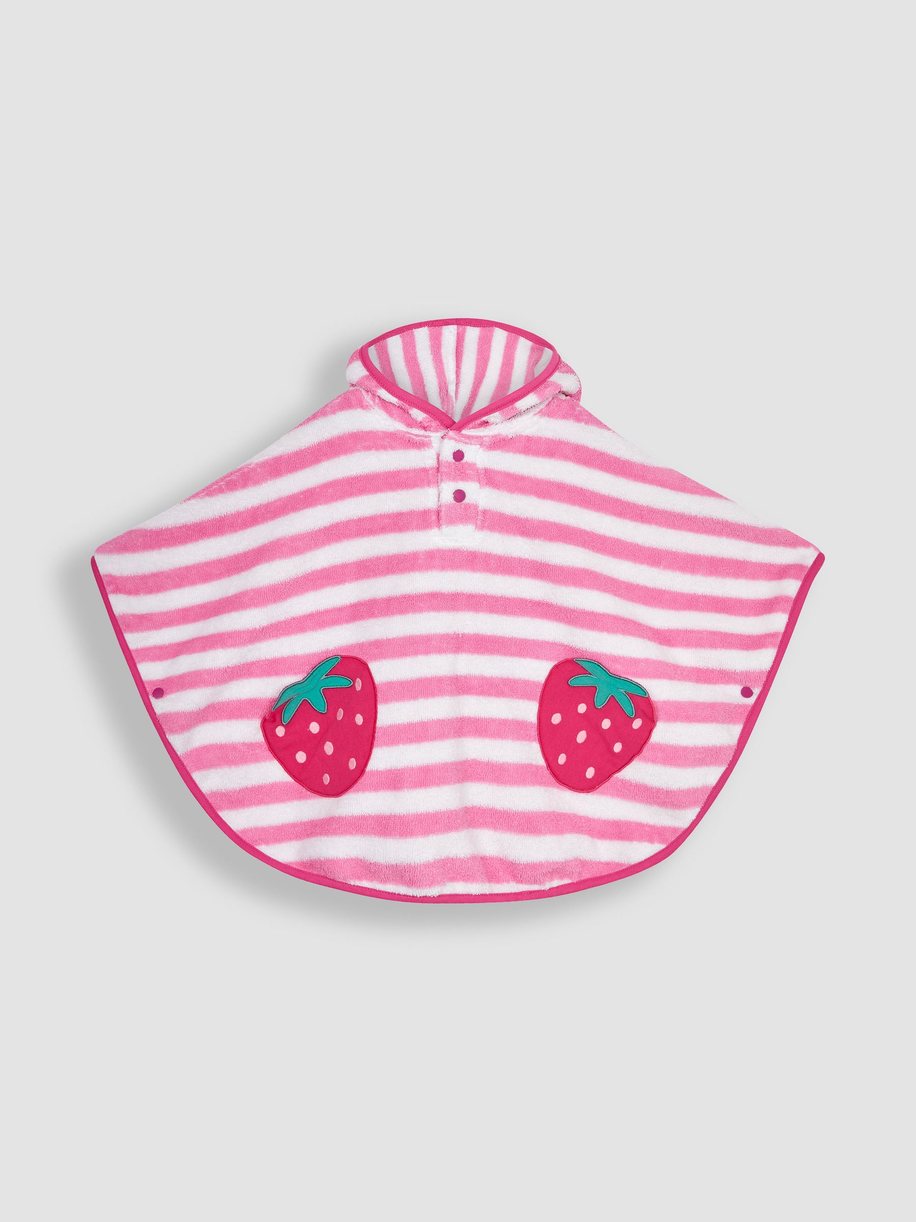 Pink Strawberry Towelling Poncho - Image 3 of 4