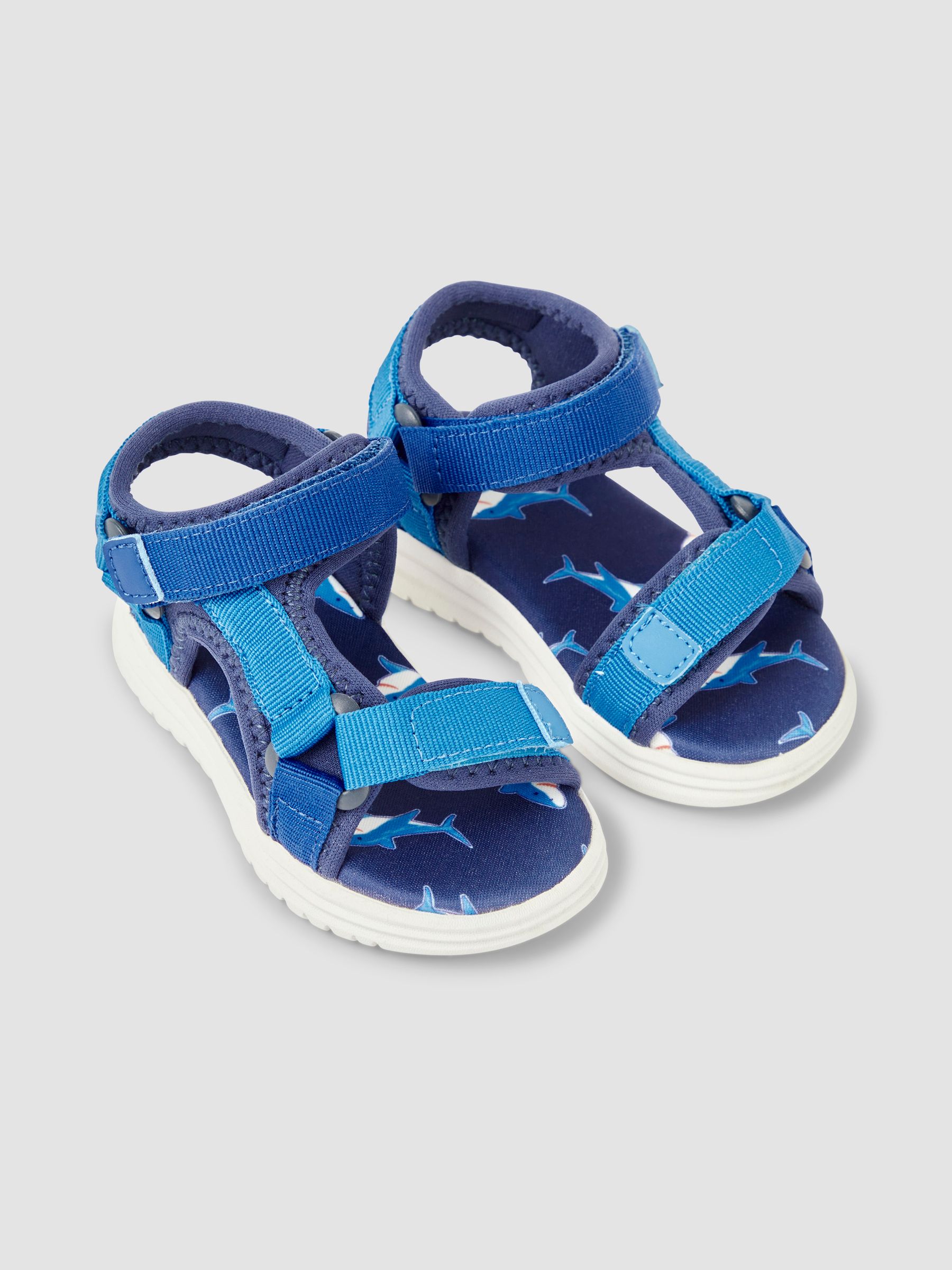 Navy Blue Shark Sandals - Image 1 of 4