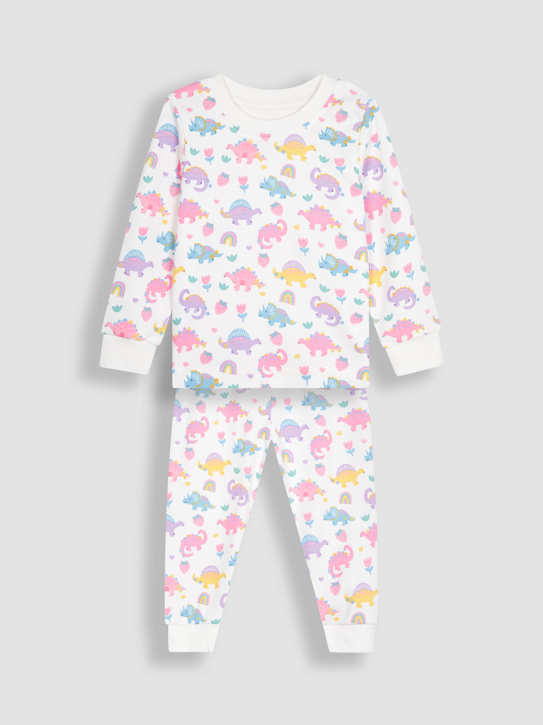 2-Pack Dino Jersey Pyjamas in Pink - Image 2 of 9